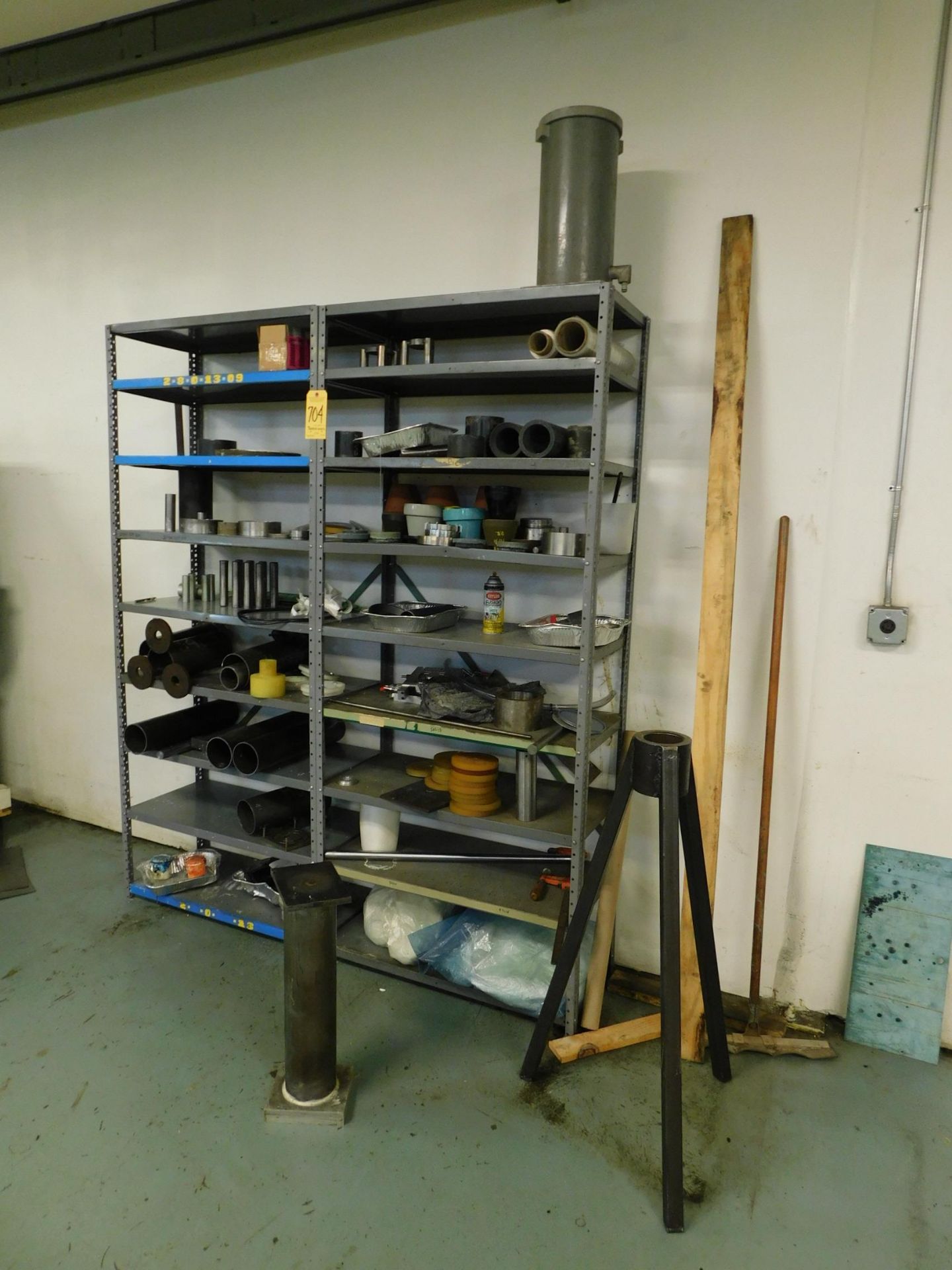 Metal Shelving and Contents