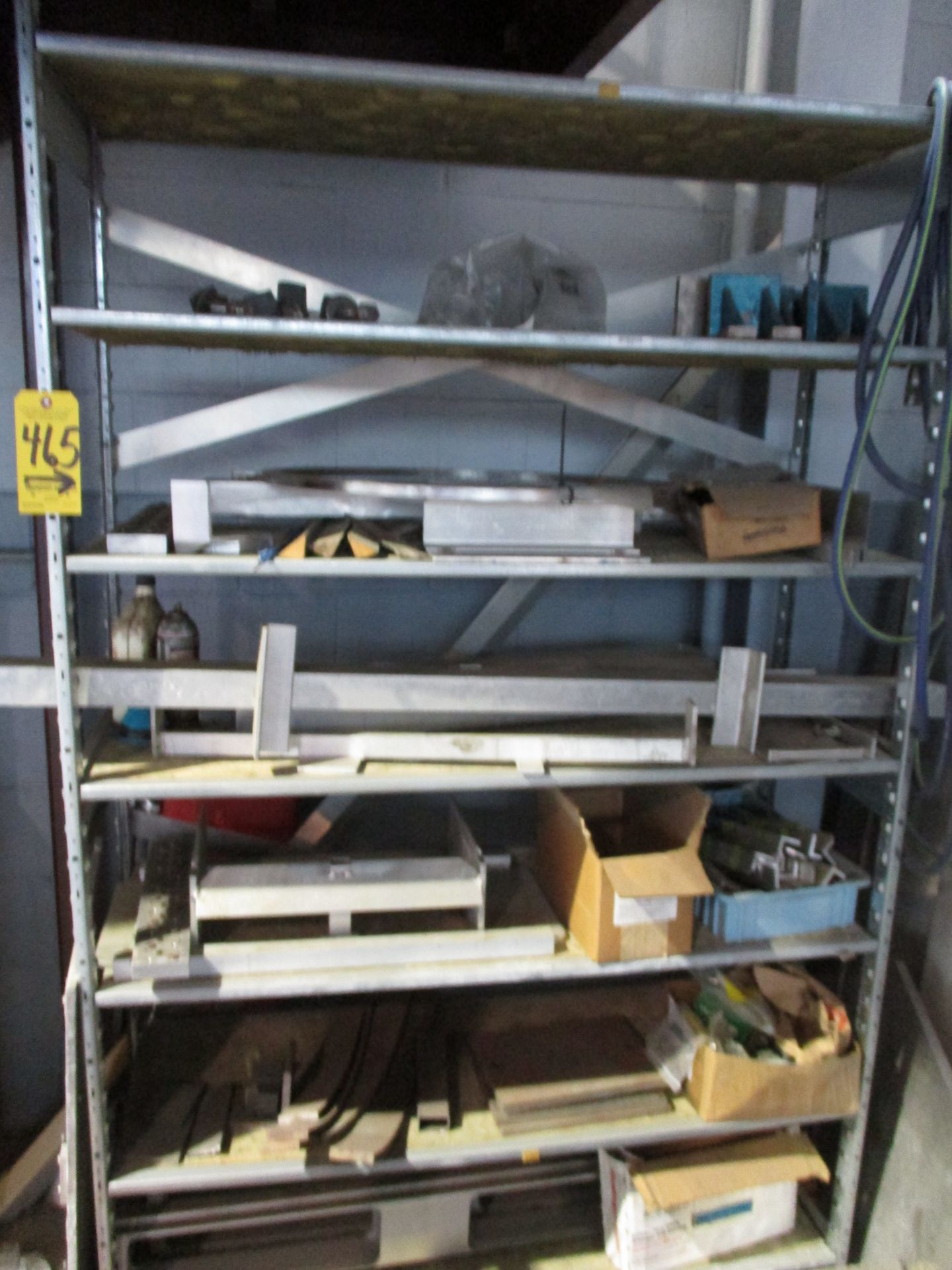 (3) Shelving Units and Contents and Butcher Block Top Workbench, 30" X 60" X 34" H - Image 2 of 5