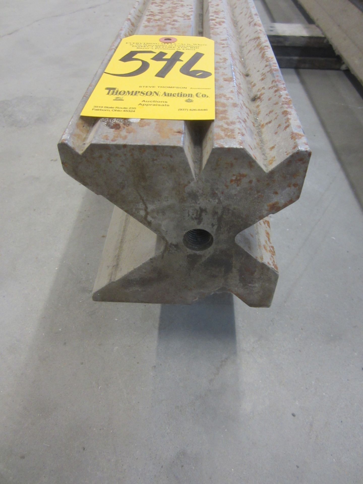6-Way Die, 5" Square X 13'5" Long with 4", 2 1/2", 1 1/2", 1", and 1/2" 90 Degree Openings, and 5/8"