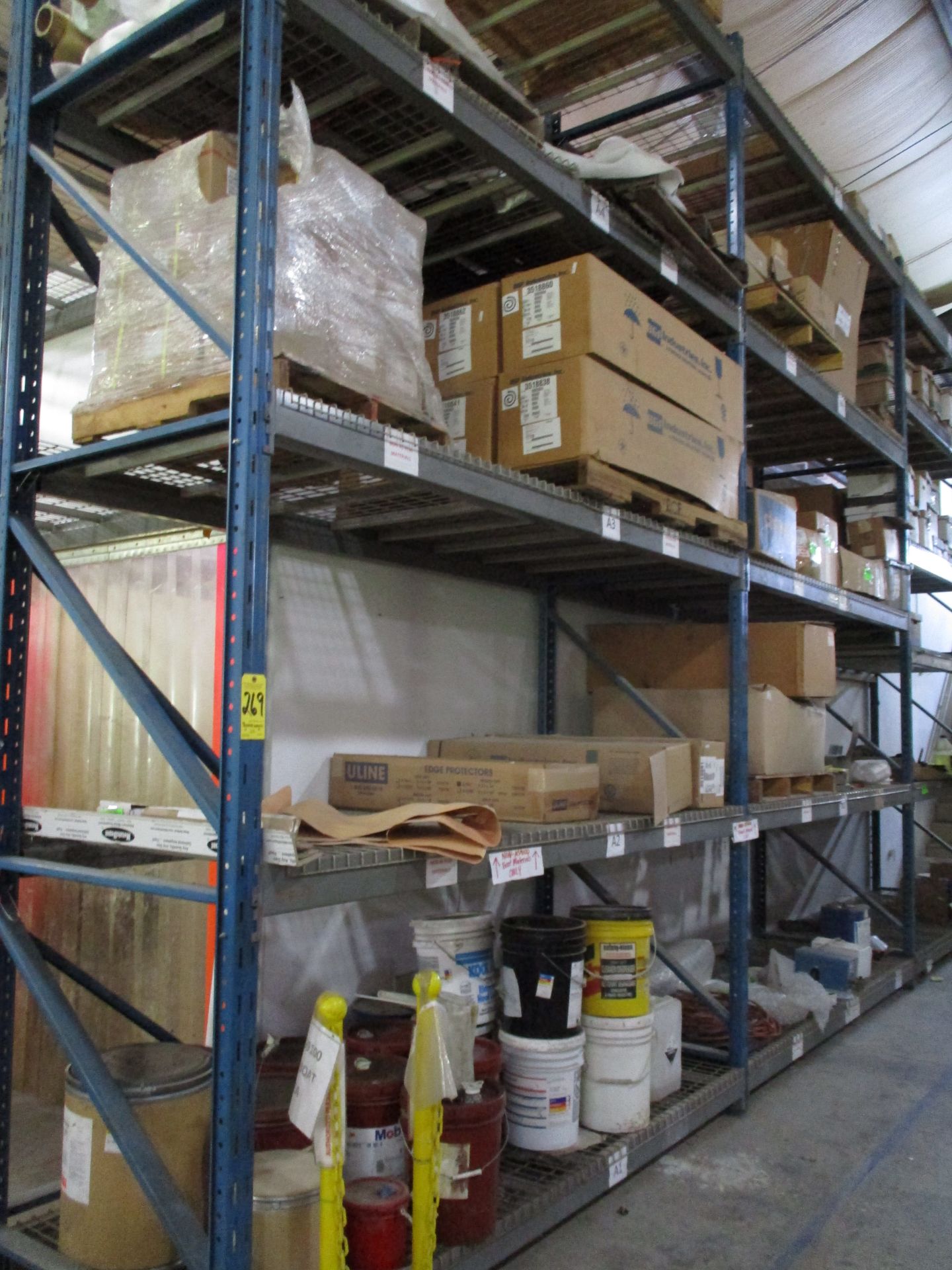 Pallet Shelving, (3) Sections with Wire Decking, 16' H X 9' W X 42" Deep