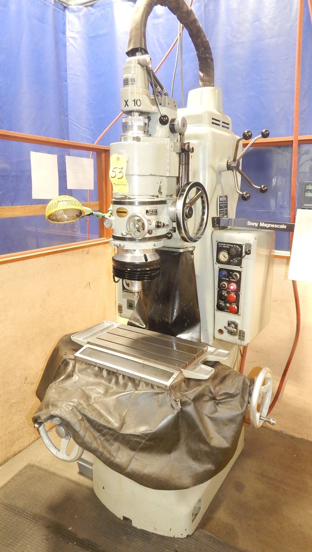 Moore Jig Grinder No. 2, SN 7561, Sony LH31A DRO, Table Size, 10" x 19", Moore Grinding Spindle