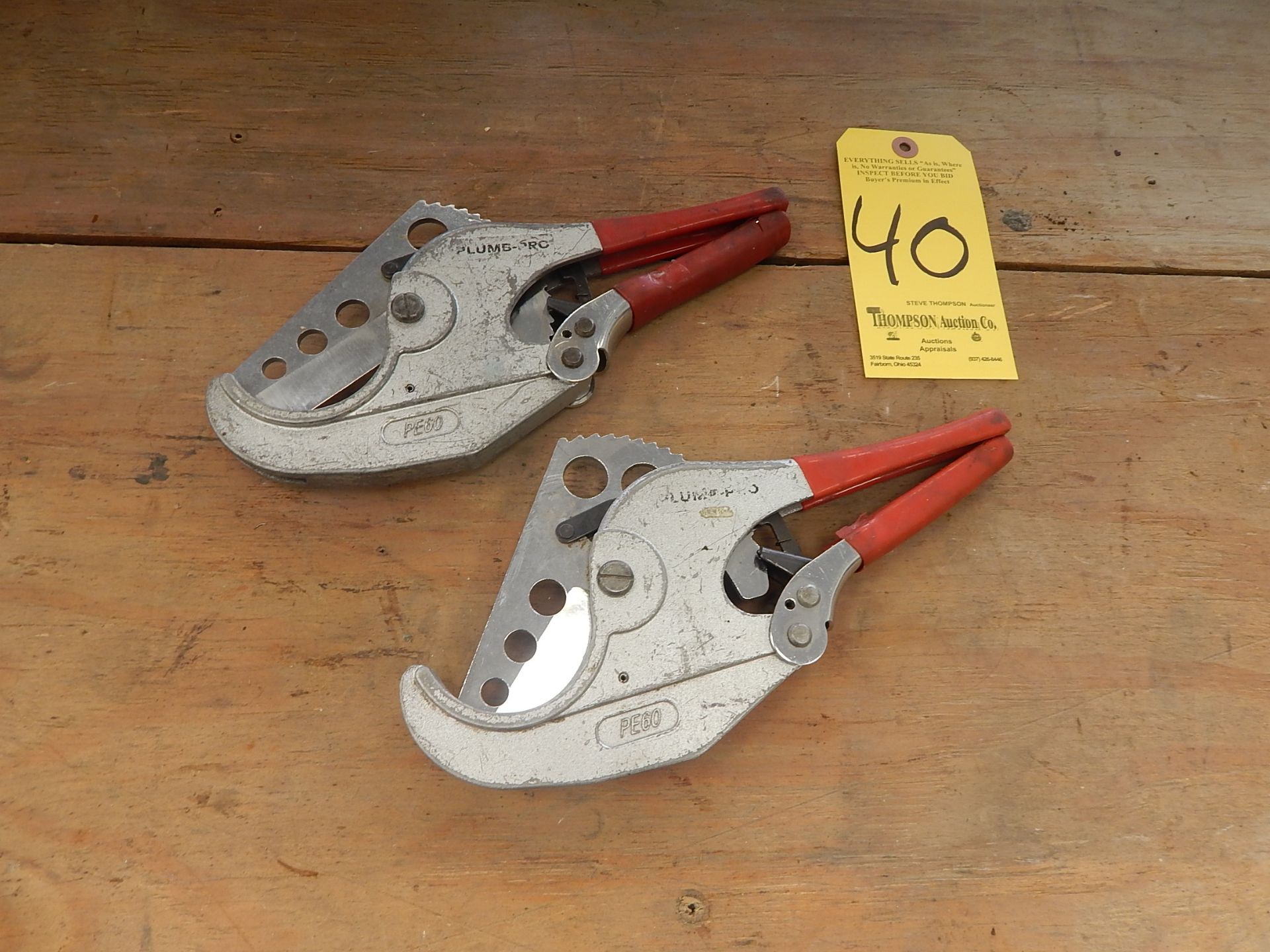 (2) Plumb Pro PE60 PVC Pipe Cutters