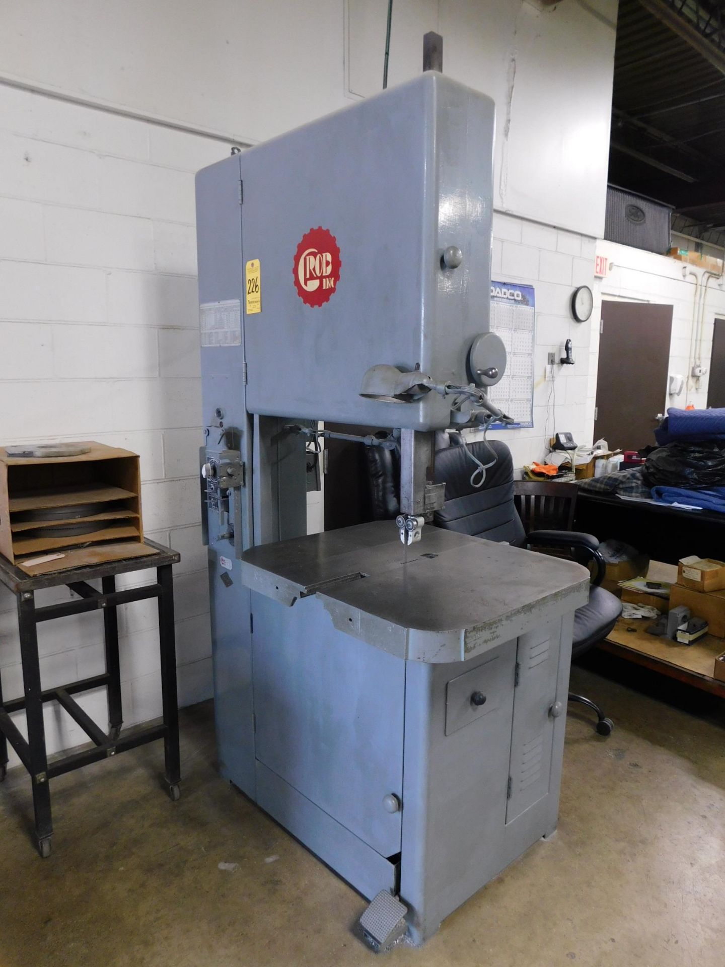 Grob Model NS-24 Vertical Band Saw, 24", s/n 3198, with Blade Welder