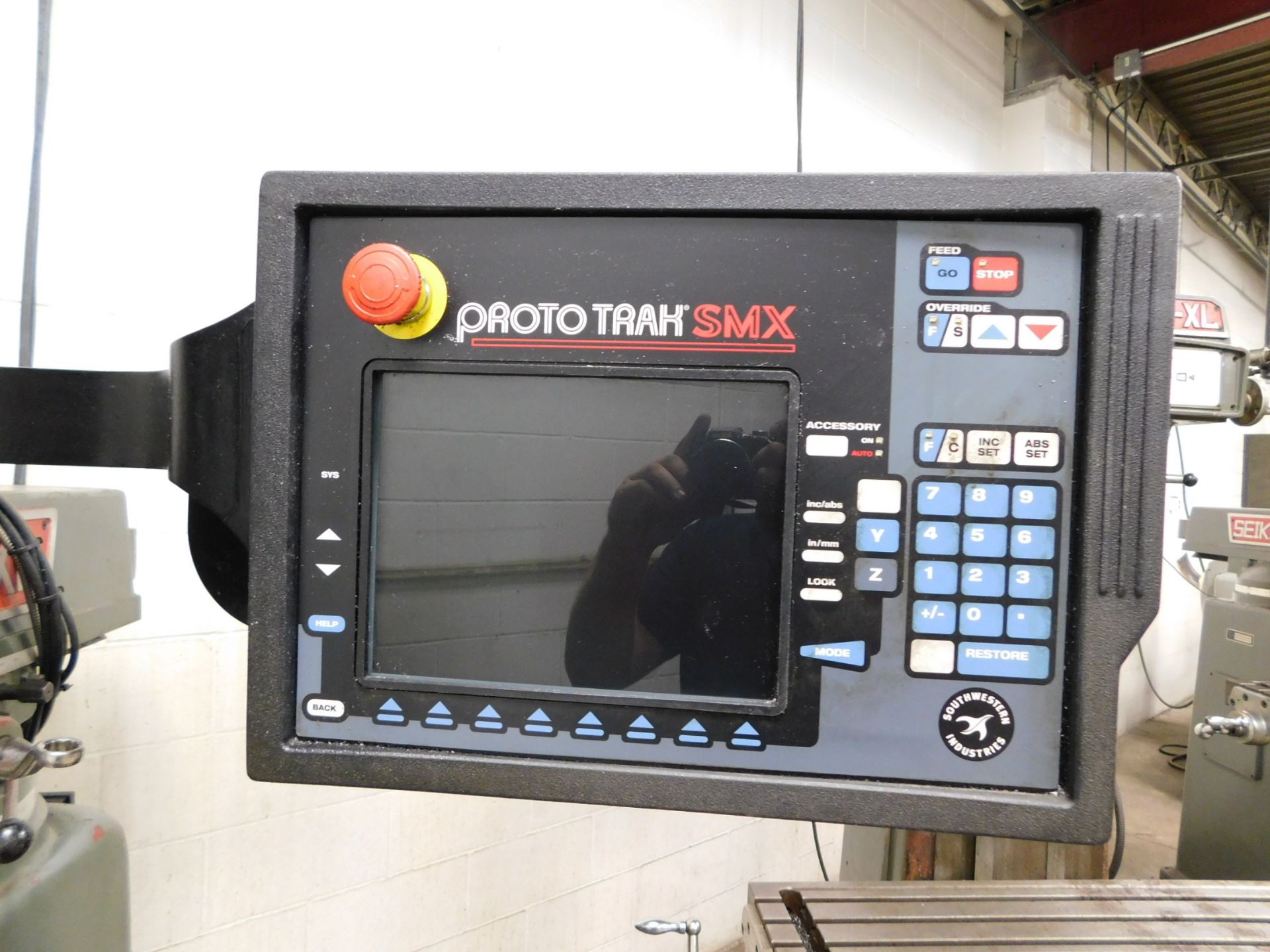 Seiki XL Model 3VH CNC Vertical Mill with Prototrak SMX CNC Control, 2-Axis, 3 HP, Mill s/n 5677,10" - Image 3 of 7