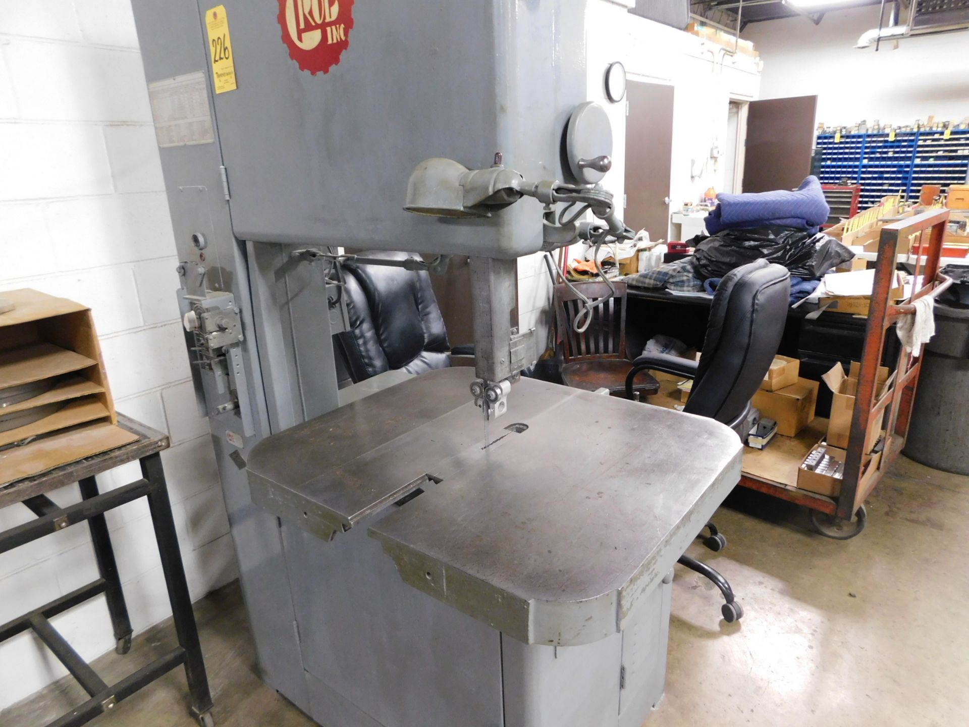 Grob Model NS-24 Vertical Band Saw, 24", s/n 3198, with Blade Welder - Image 2 of 6