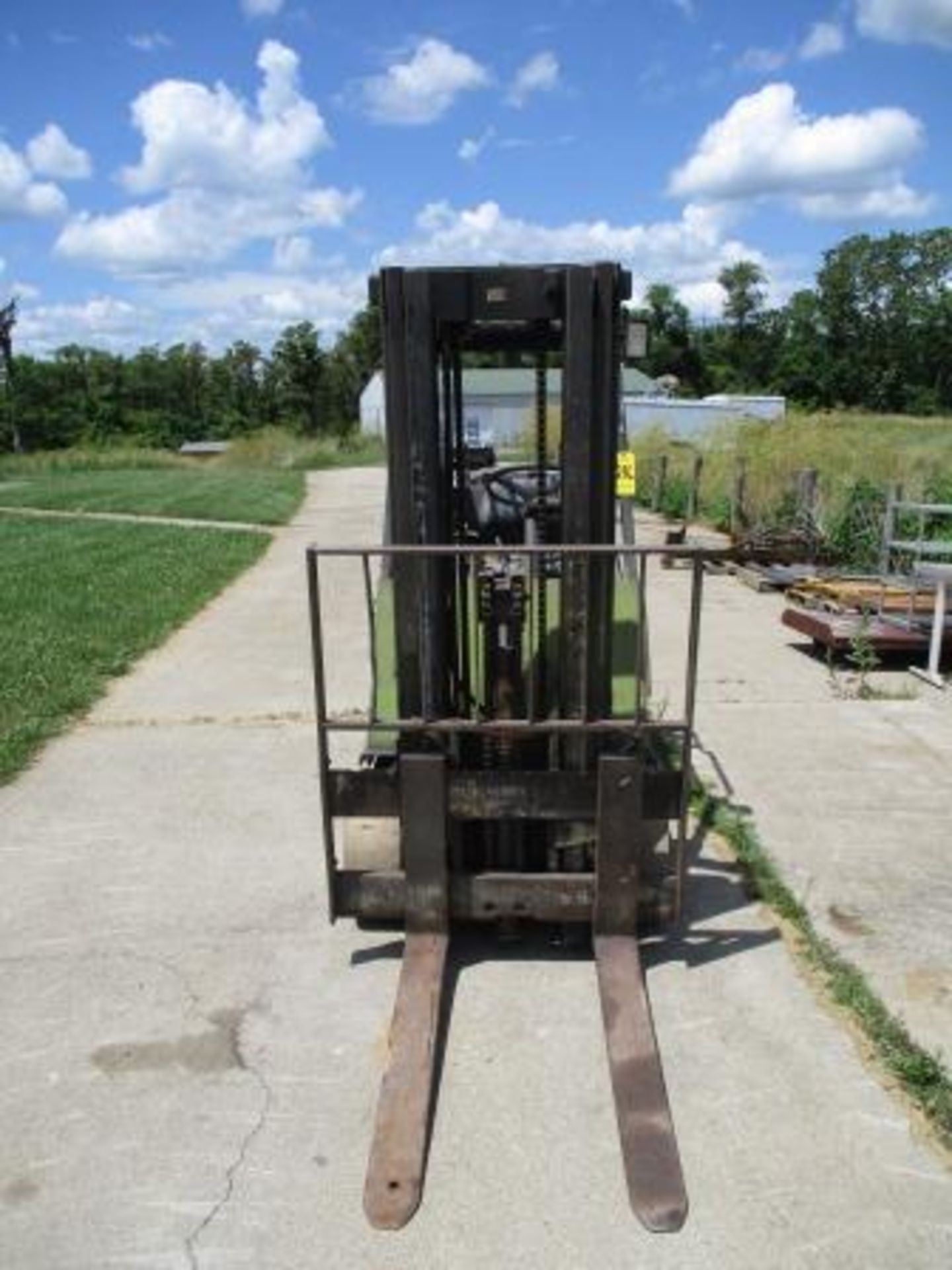 Clark Fork Lift, Estimated 5,000 Lb. Capacity, LP, Hard Tire, 3-Stage Mast, 42" Forks, 6,508 Hours - Image 3 of 6