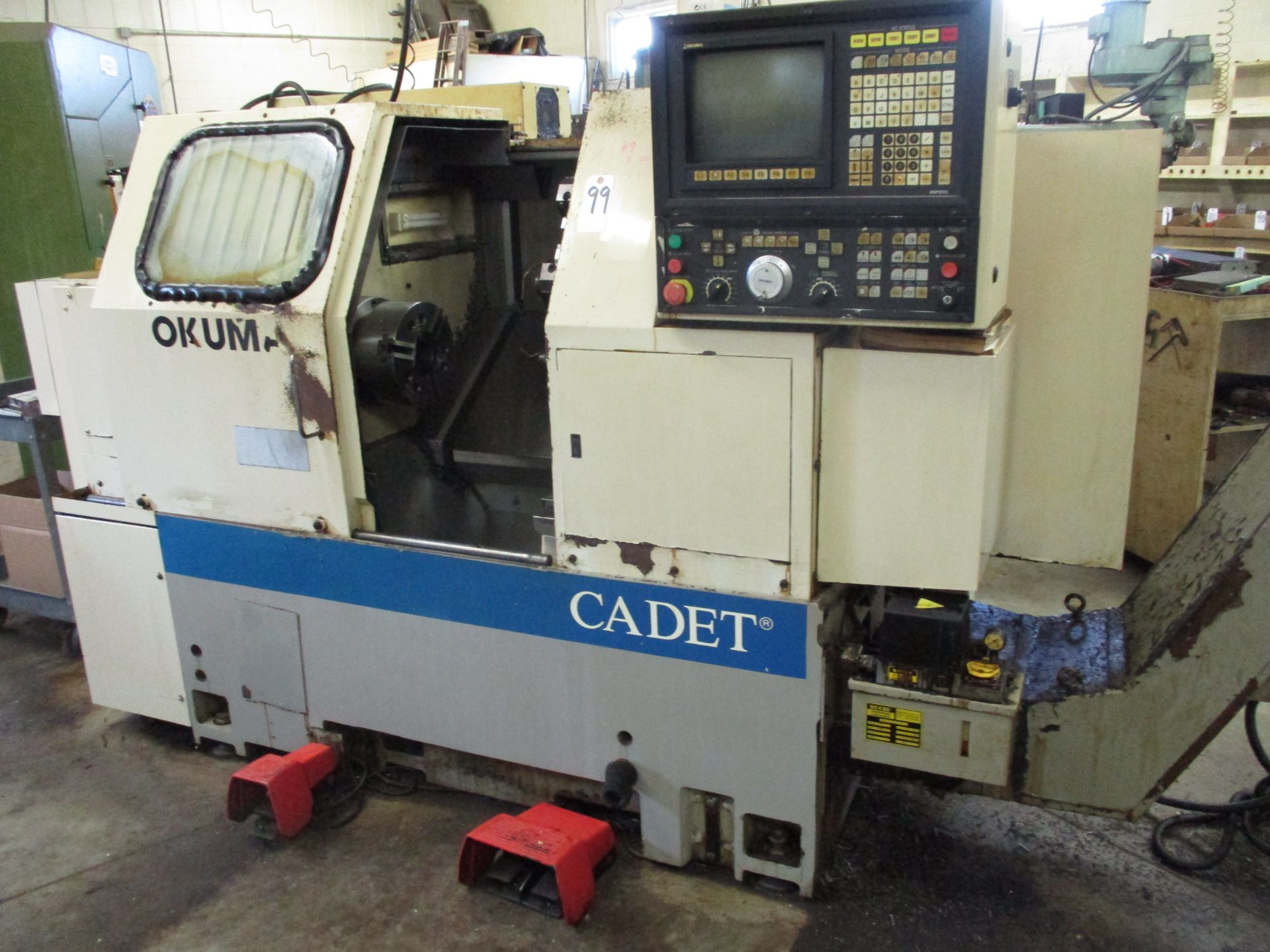 Okuma Cadet Model LNC-8 CNC Turning Center, s/n D191, 10" 3-Jaw Chuck, 12-Station Turret, Tailstock, - Image 2 of 10