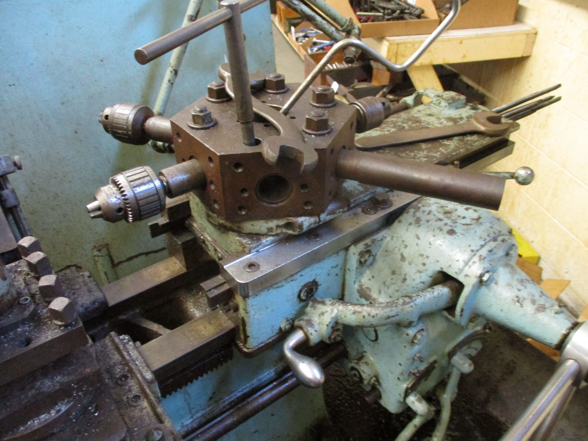 Warner & Swasey #3 Ram Type Turret Lathe, s/n 1179326, 8" 3-Jaw Chuck, 4-Way Tool Post, Drill - Image 4 of 8