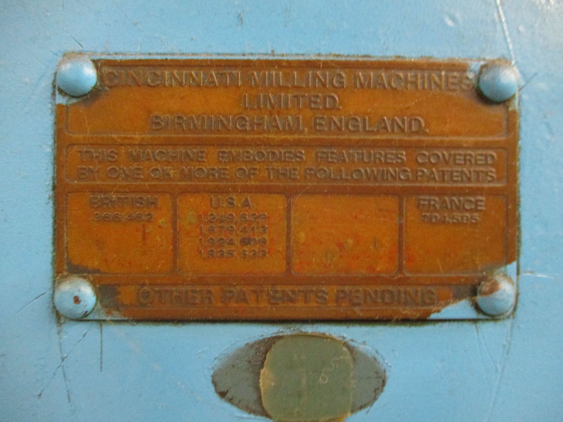 Cincinnati #2 Tool & Cutter Grinder, s/n Unknown - Image 7 of 7