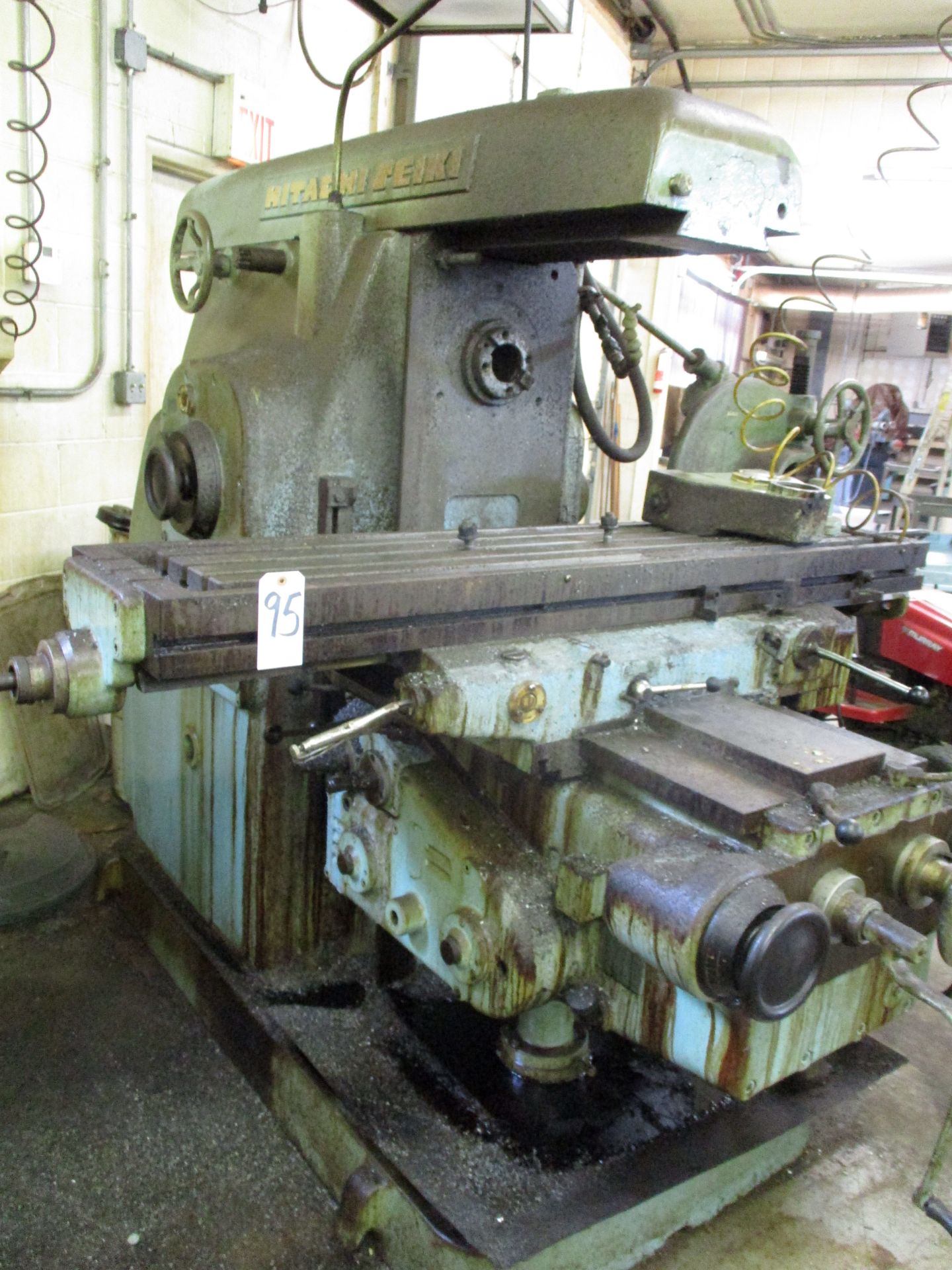 Hitachi Seiki Model 3ML-P Horizontal Mill, s/n N-10288, Outboard Support, 14" X 63" Table, 50 Taper,