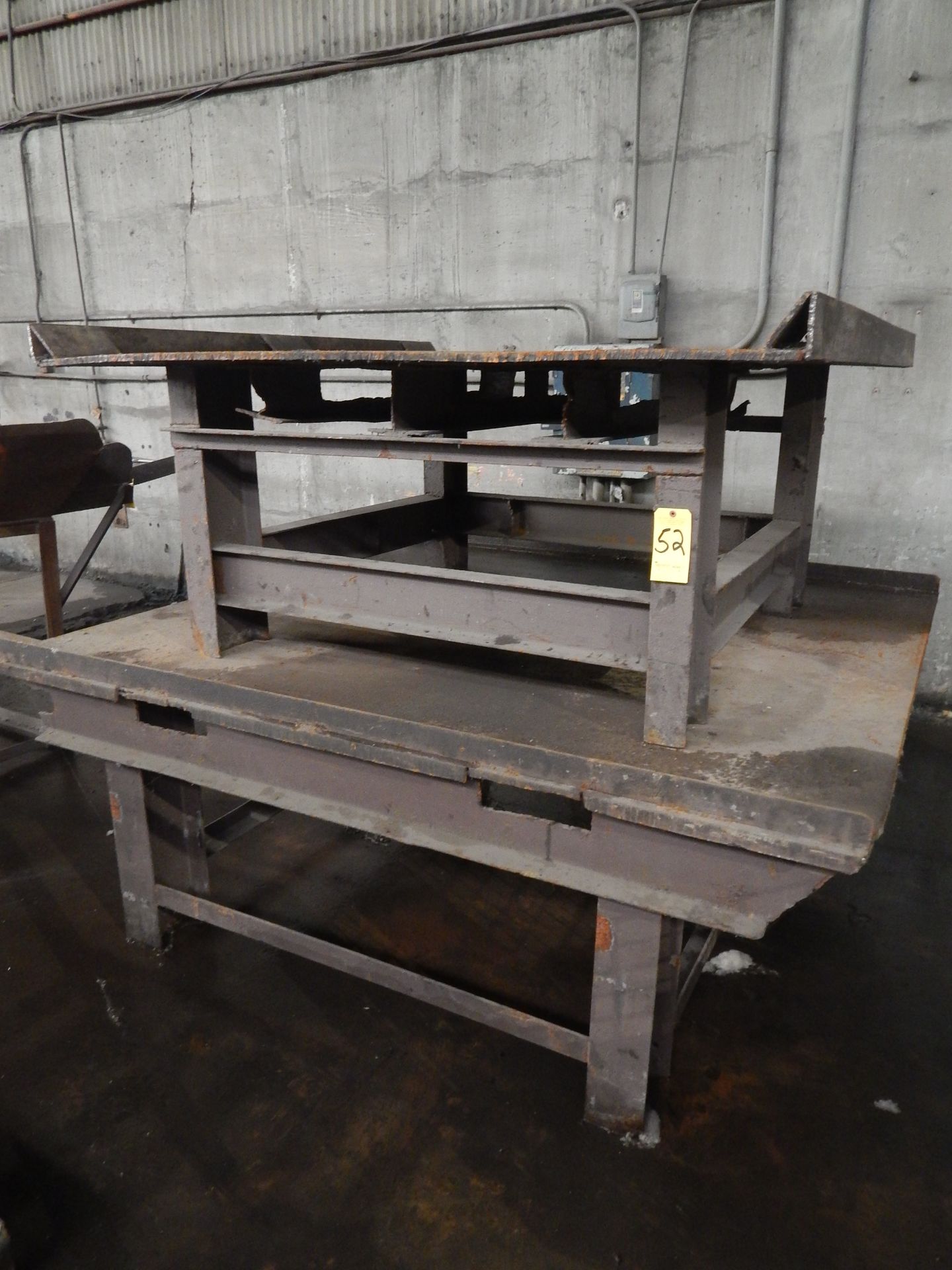 (2) Heavy Duty Steel Tables, (1) 72" X 72" and (1) 84" X 90" - Image 2 of 2