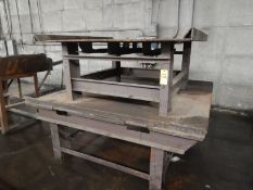 (2) Heavy Duty Steel Tables, (1) 72" X 72" and (1) 84" X 90"