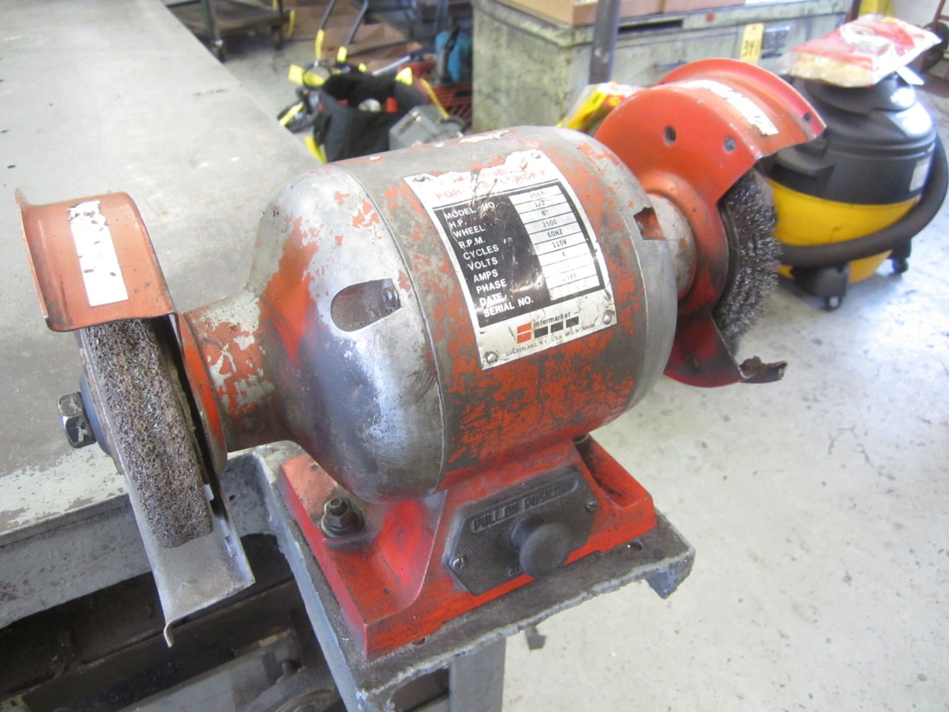 Steel Work Bench with 5" Bench Vise and Double End Bench Grinder, 21" X 72" X 33" High - Image 3 of 3