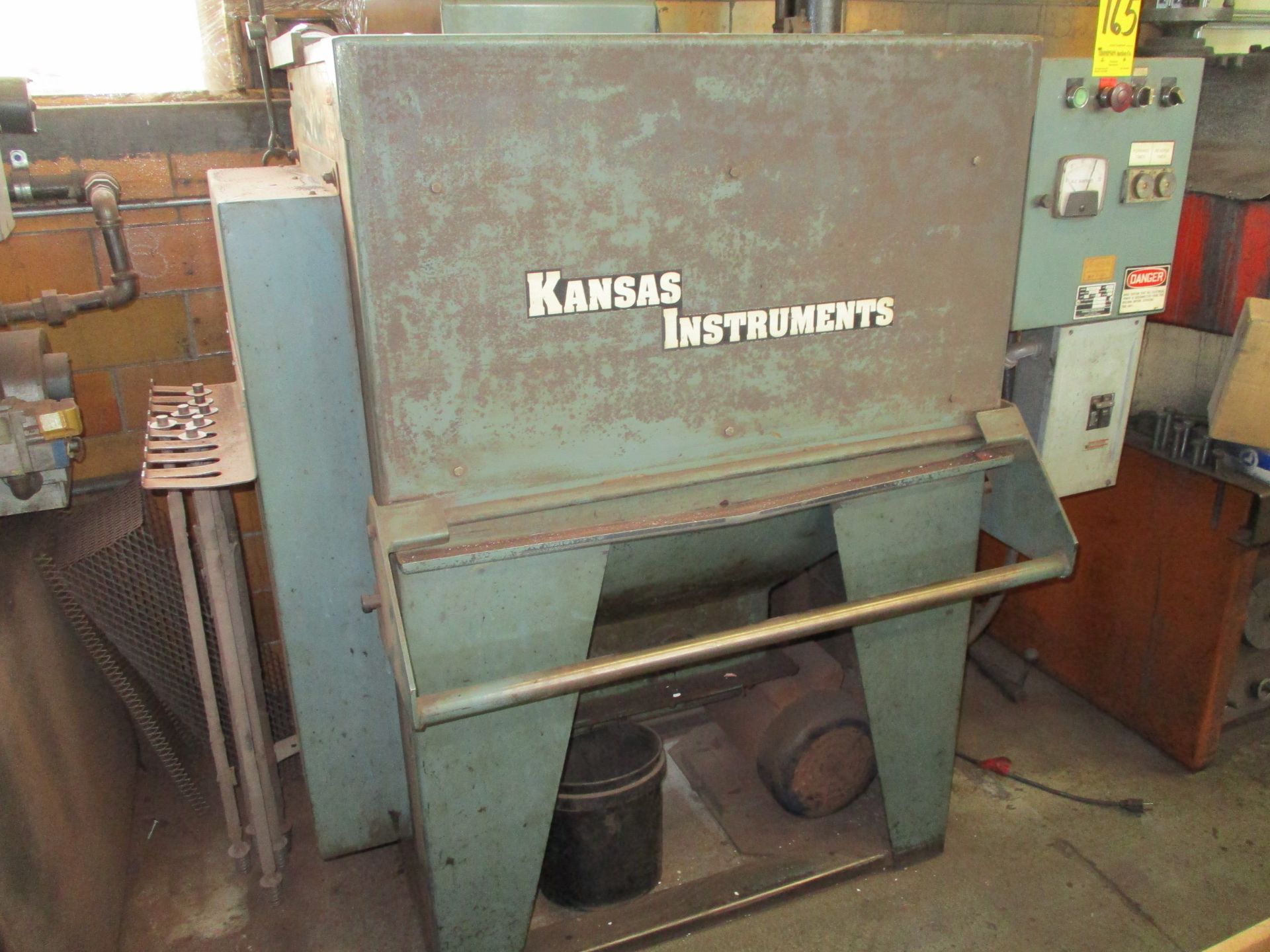 Kansas Instrument Model AB-502B Shot Blast Machine, SN 26678, with Dust Collector, 230V, 1 phase