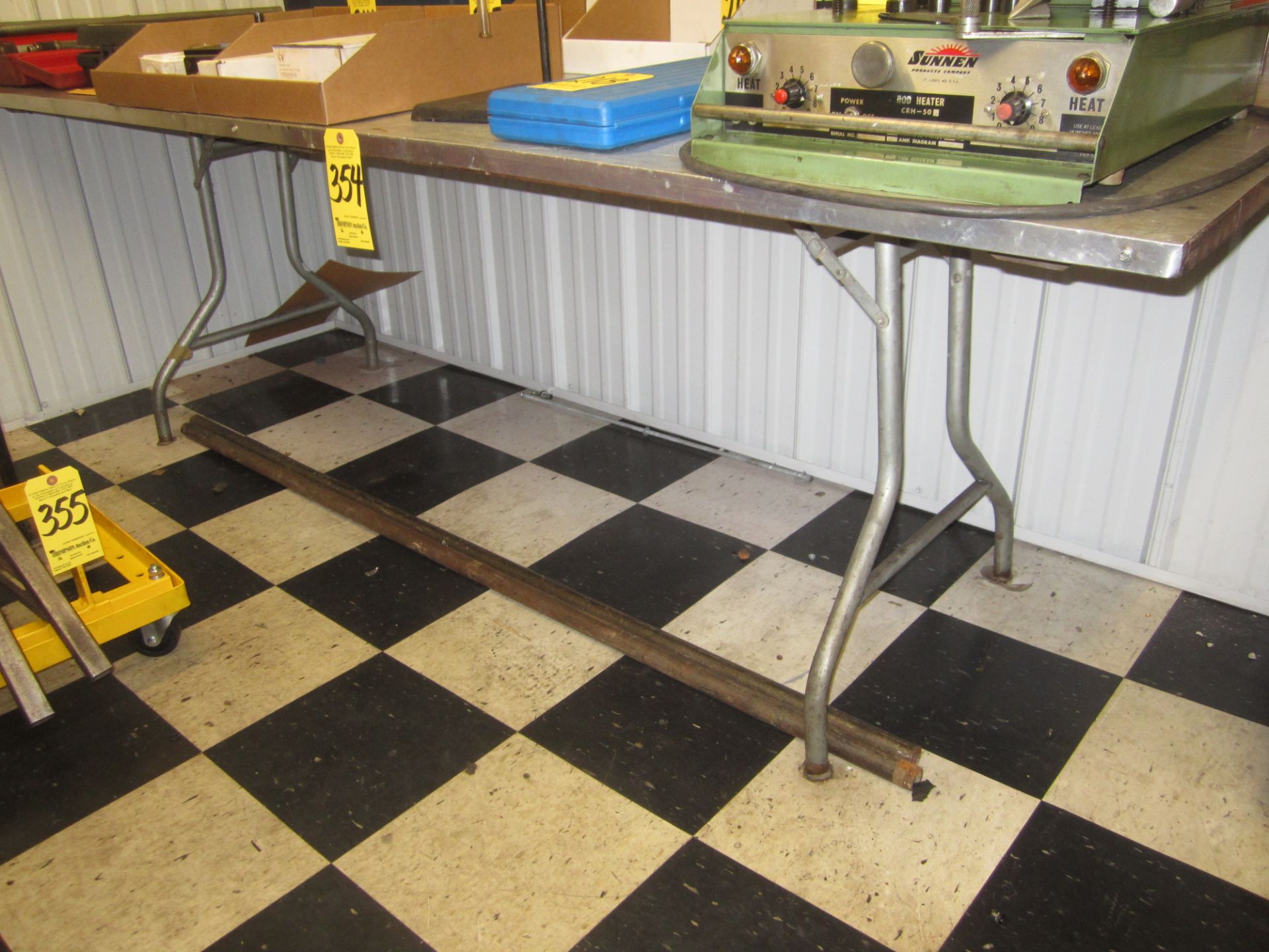 Folding Table with Metal Top, 30" X 96" X 31" H