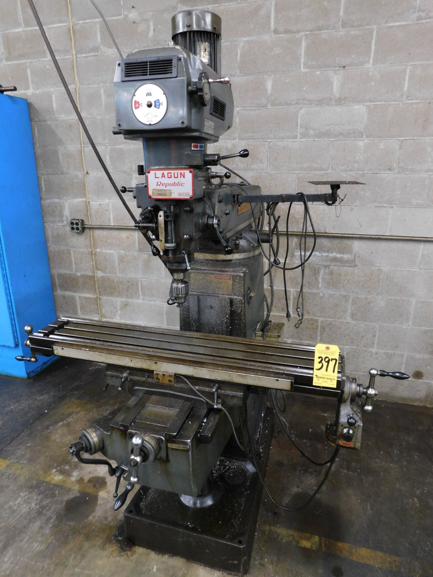Lagun Model FTV-2 Vertical Mill, s/n SE17835, Variable Speed, 3 HP, R-8 Spindle, 9” X 48” Table,