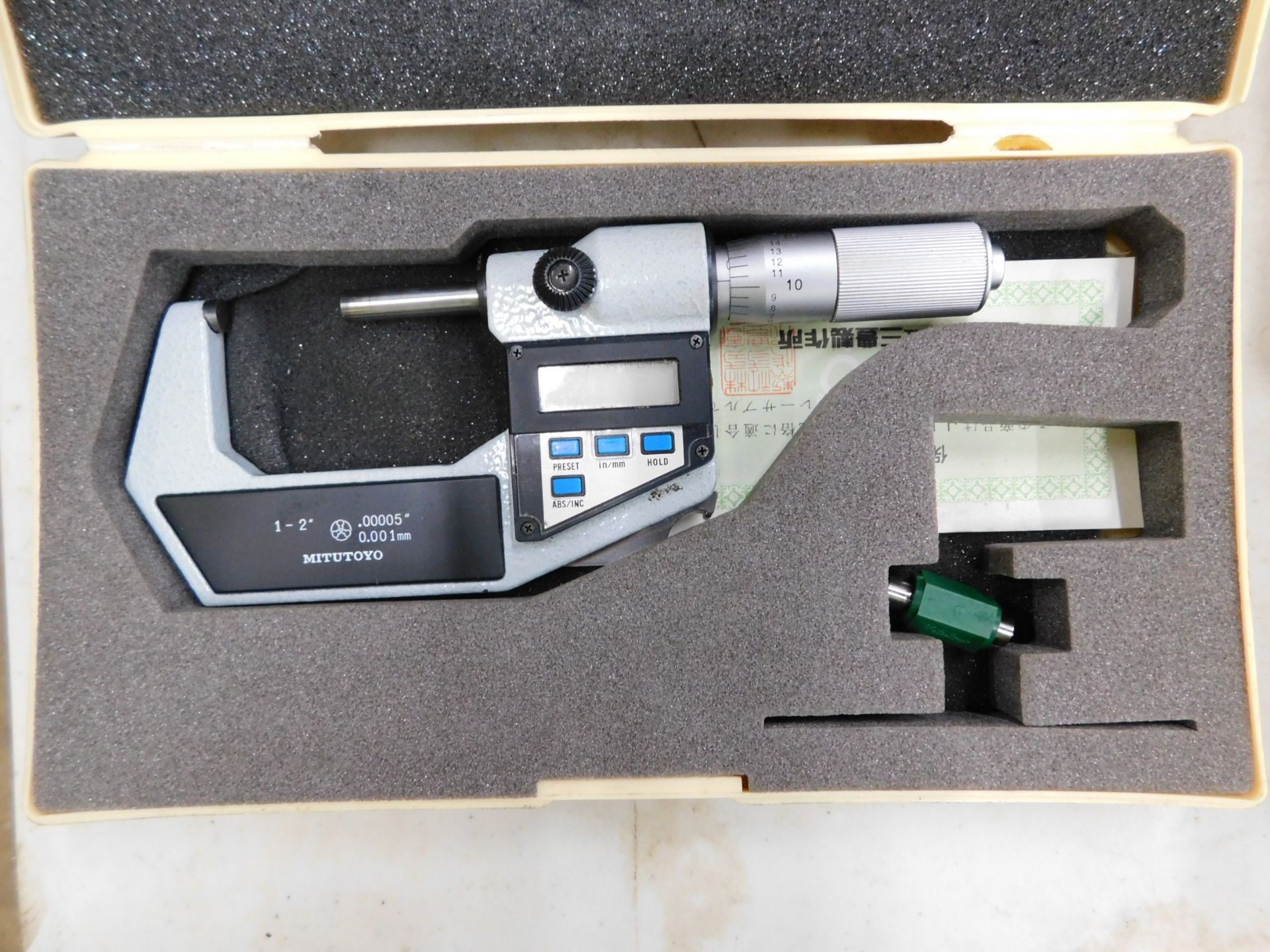 Mitutoyo Digital Micrometer, 1" - 2"