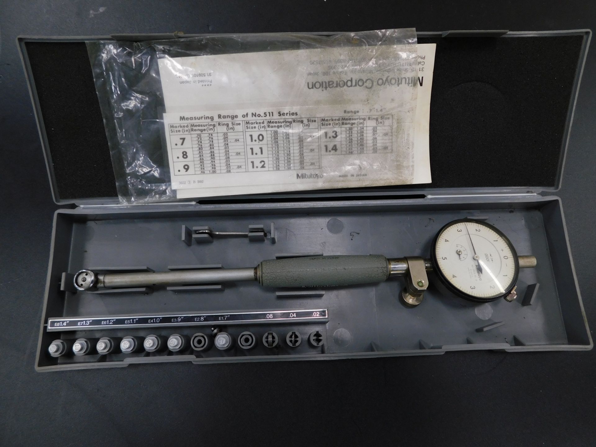 Mitutoyo Dial Bore Gage, .7" - 1.4"