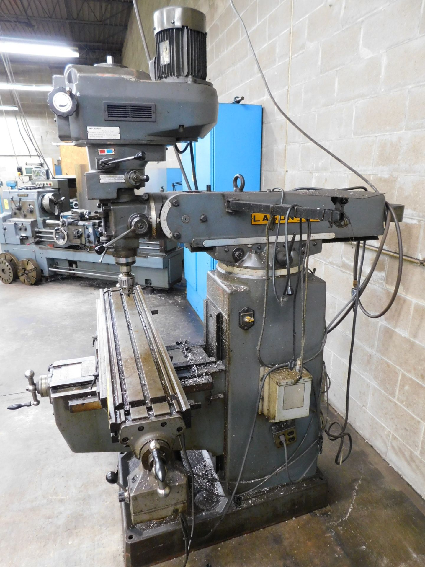 Lagun Model FTV-2 Vertical Mill, s/n SE17835, Variable Speed, 3 HP, R-8 Spindle, 9” X 48” Table, - Image 10 of 11