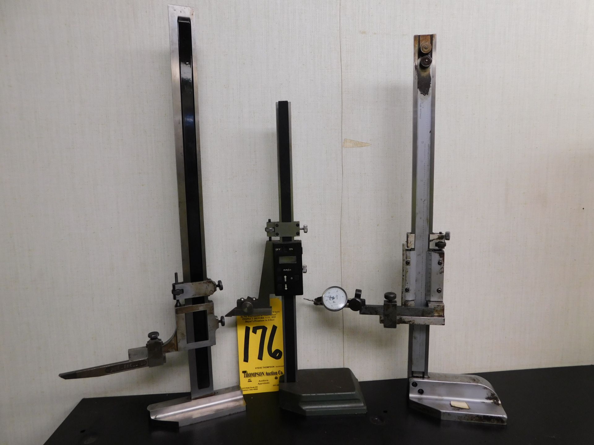 (3) Misc. Height Gages, (1) 18" and (2) 12"