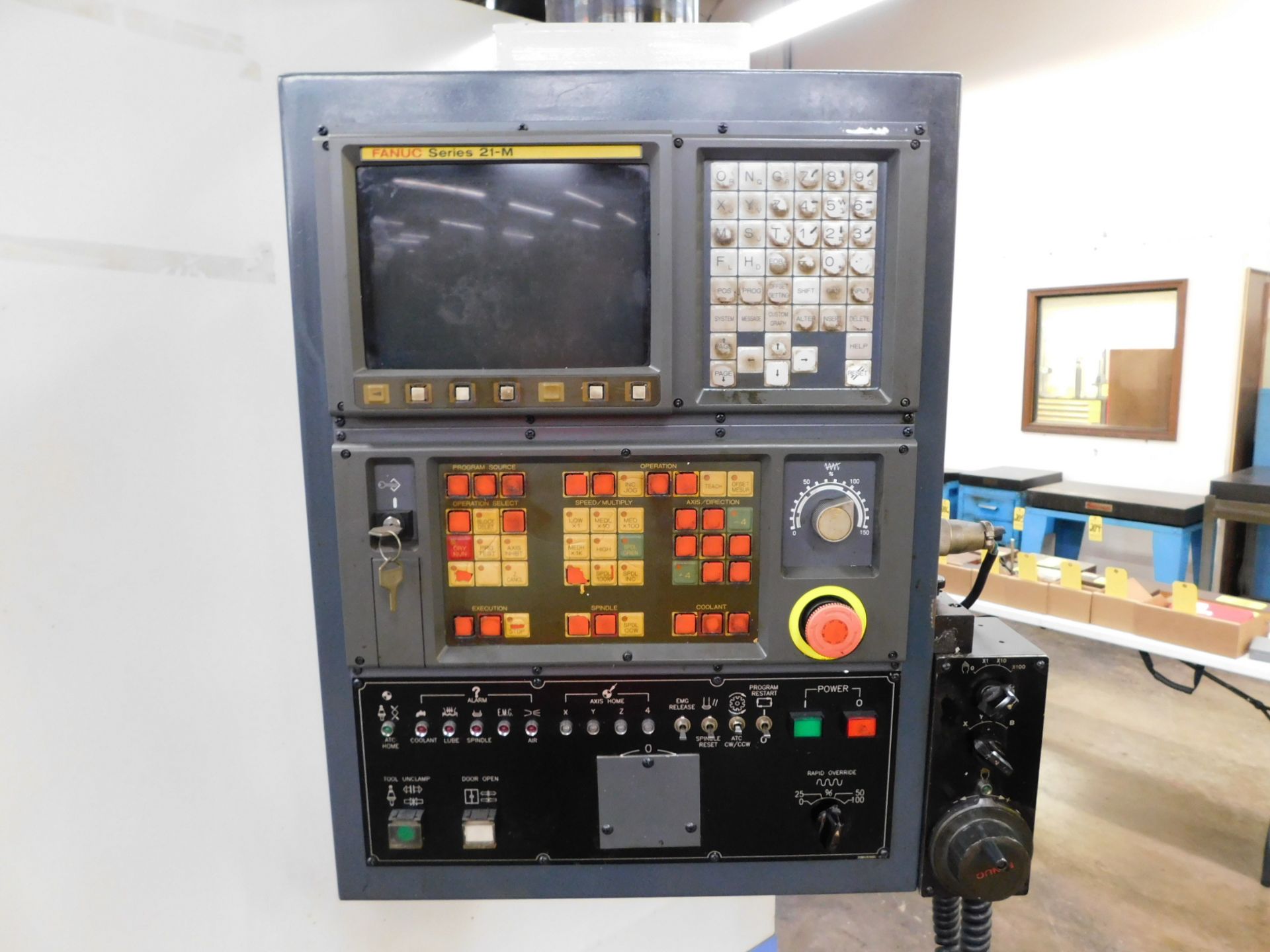 Leadwell Model V-60 CNC Vertical Machining Center, s/n LISIH0293, Fanuc 21M CNC Control, 30” X 66” - Image 7 of 11