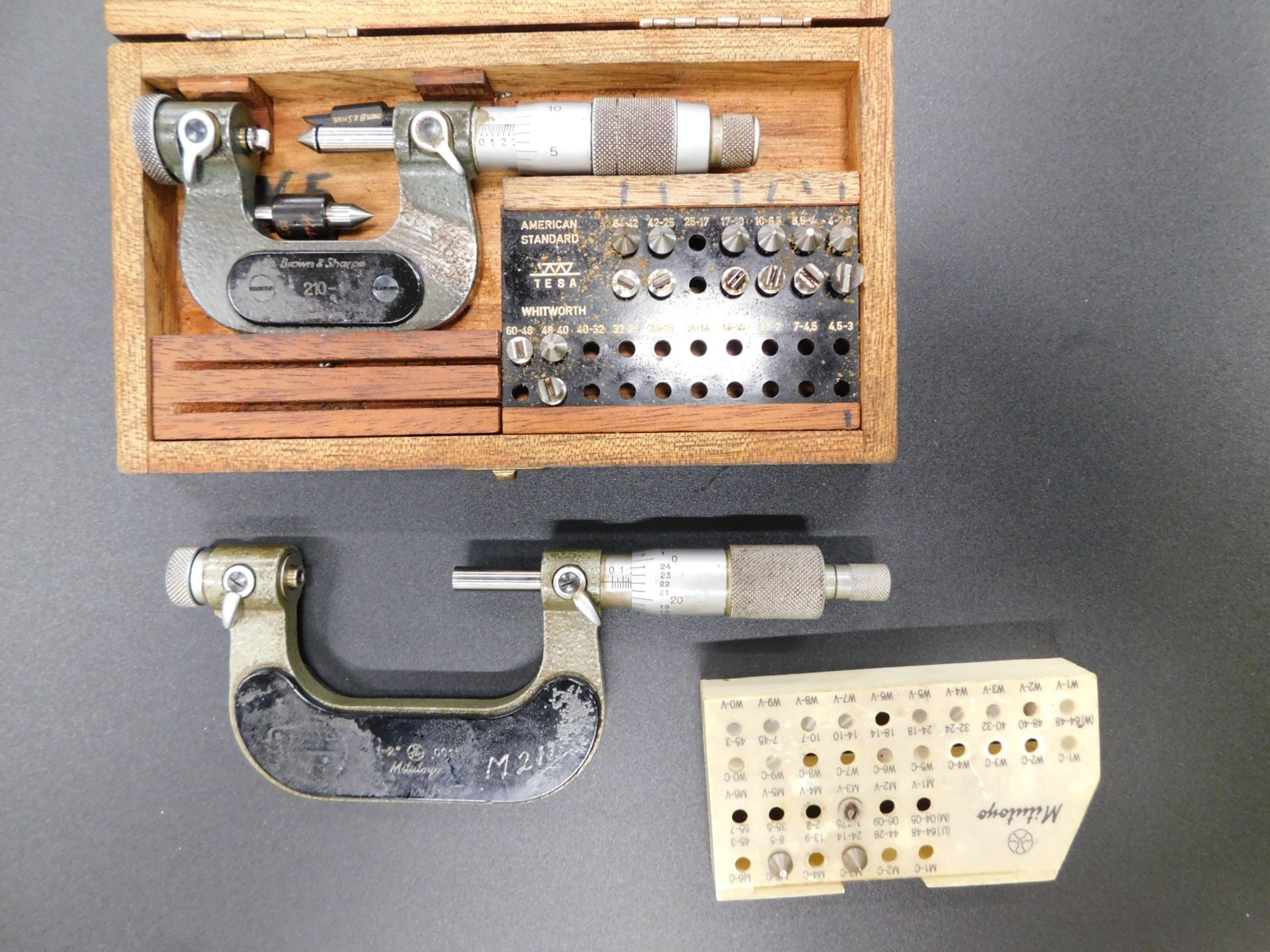 Mitutoyo and Brown & Sharpe Thread Micrometers