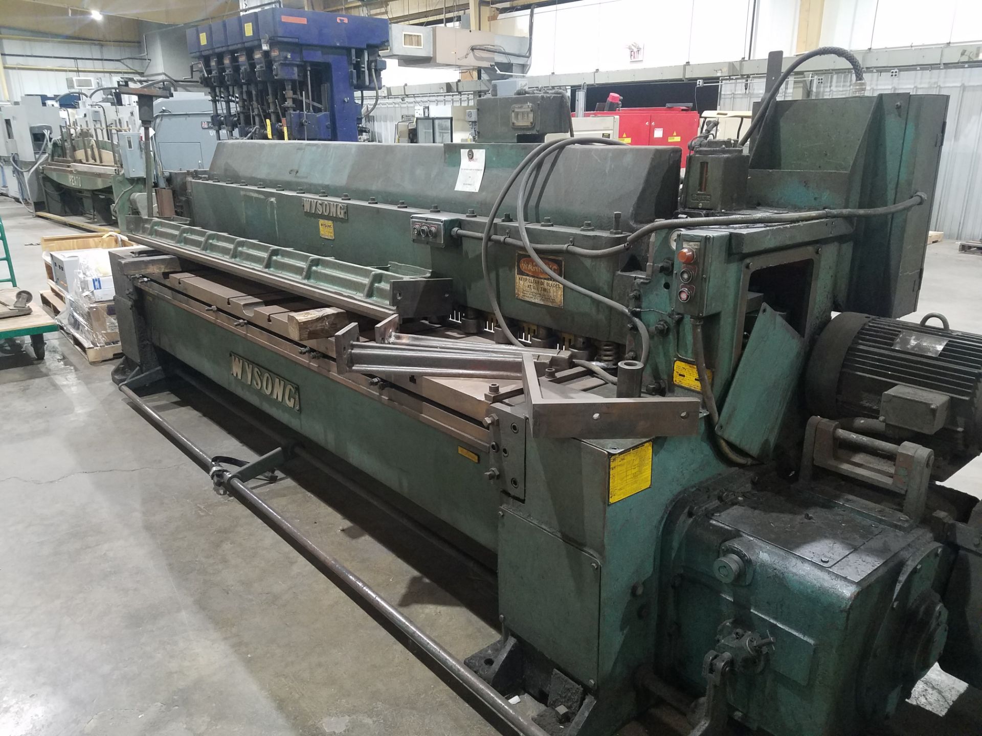 Wysong Model 1025 Power Squaring Shear, s/n P37-377, 10' X 1/4", 10' Squaring Arm, 36" Front - Image 2 of 25