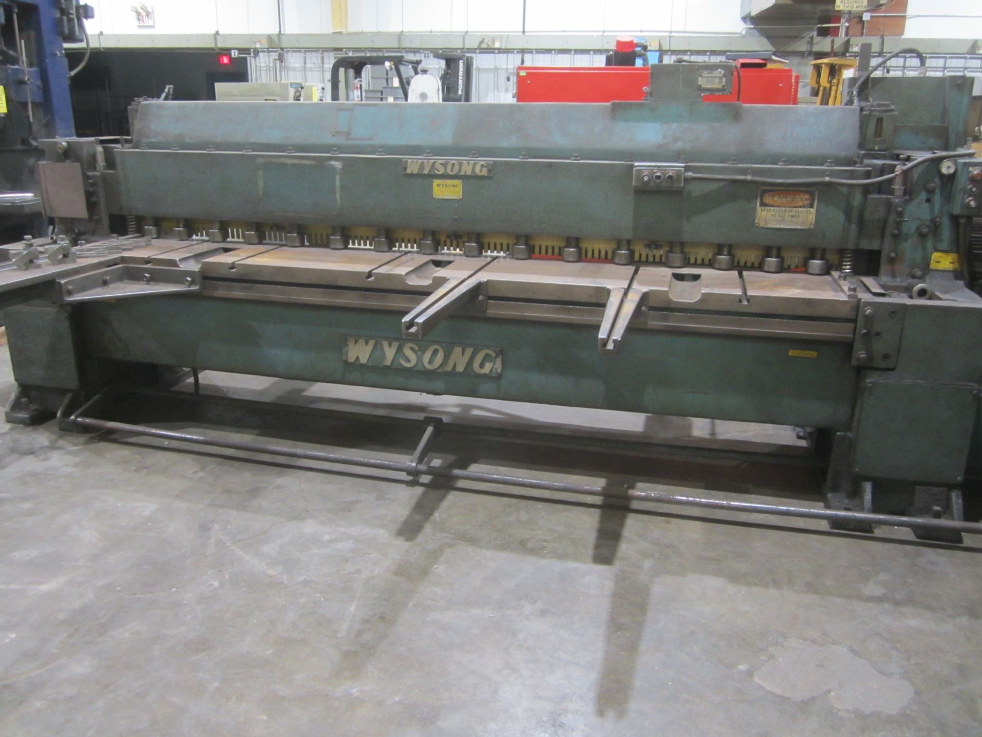 Wysong Model 1025 Power Squaring Shear, s/n P37-377, 10' X 1/4", 10' Squaring Arm, 36" Front - Image 11 of 25