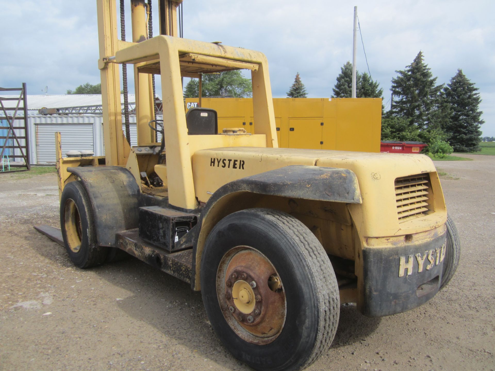 Hyster Yard Fork Lift, s/n B7P3454K, Estimated 18,000 Lb. Capacity, Diesel, Pneumatic Tires, Dual - Image 6 of 18