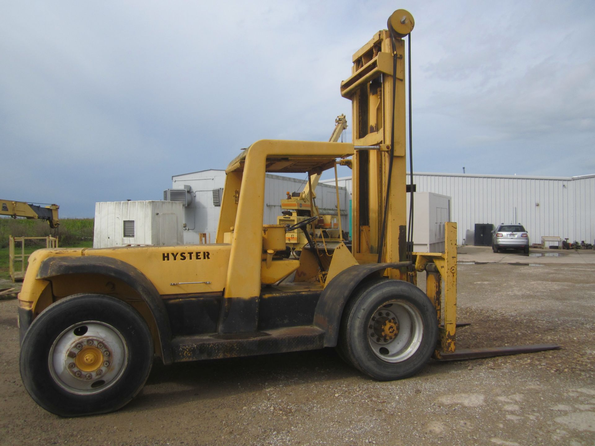 Hyster Yard Fork Lift, s/n B7P3454K, Estimated 18,000 Lb. Capacity, Diesel, Pneumatic Tires, Dual - Image 4 of 18