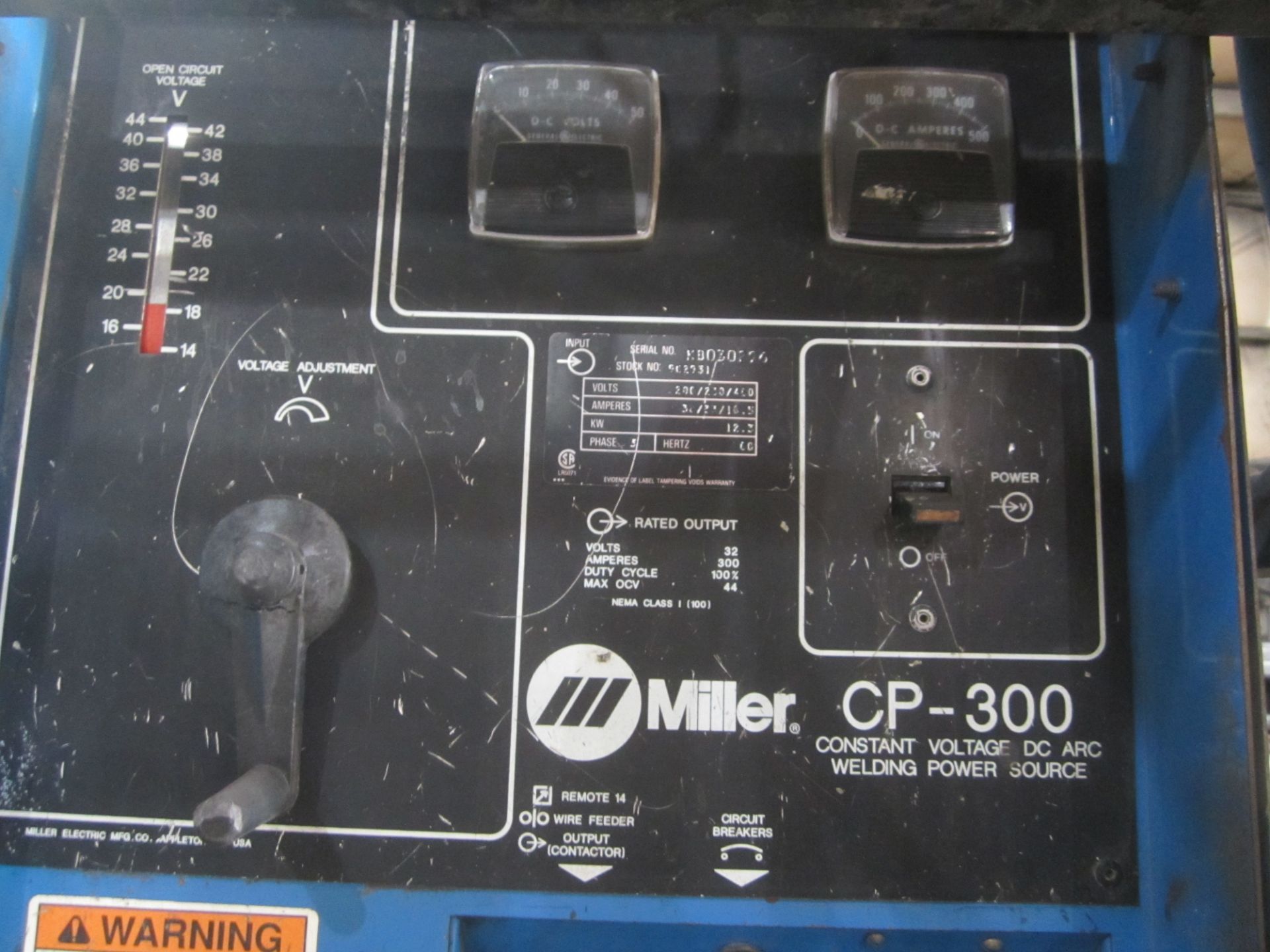 Miller CP-300 Mig Welder, s/n KB030296, With Miller S21E Wire Feeder - Image 6 of 7