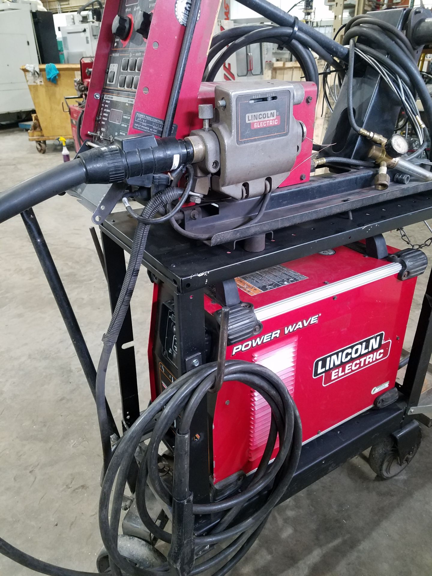 Lincoln Power Wave S350 Advanced Process Welder, s/n U1100301098, With Lincoln 10 Wire Feed, 208/ - Image 4 of 5