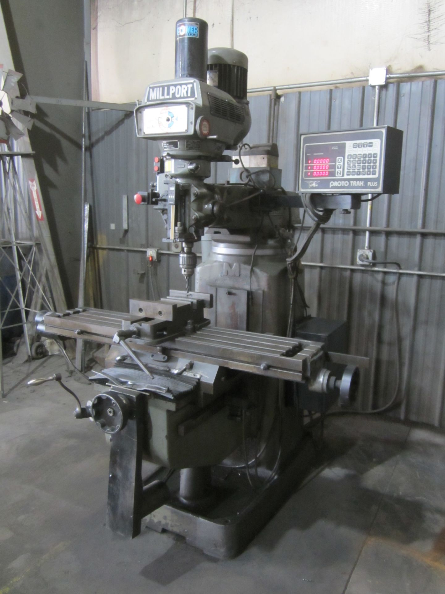 Millport Model 3VKH CNC Vertical Mill, s/n 2033, With Prototrak Plus 2-Axis CNC Control, 10" X 50" - Image 4 of 11