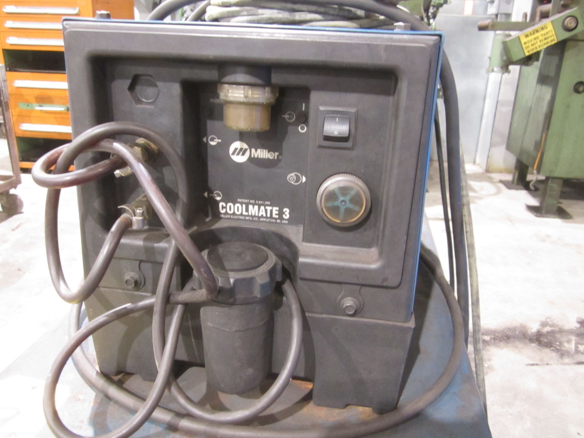 Miller Tig Welder, s/n JA425514, with Miller Coolmate 3 Chiller, Tig Gun, Regulator, Foot Pedal - Image 3 of 6