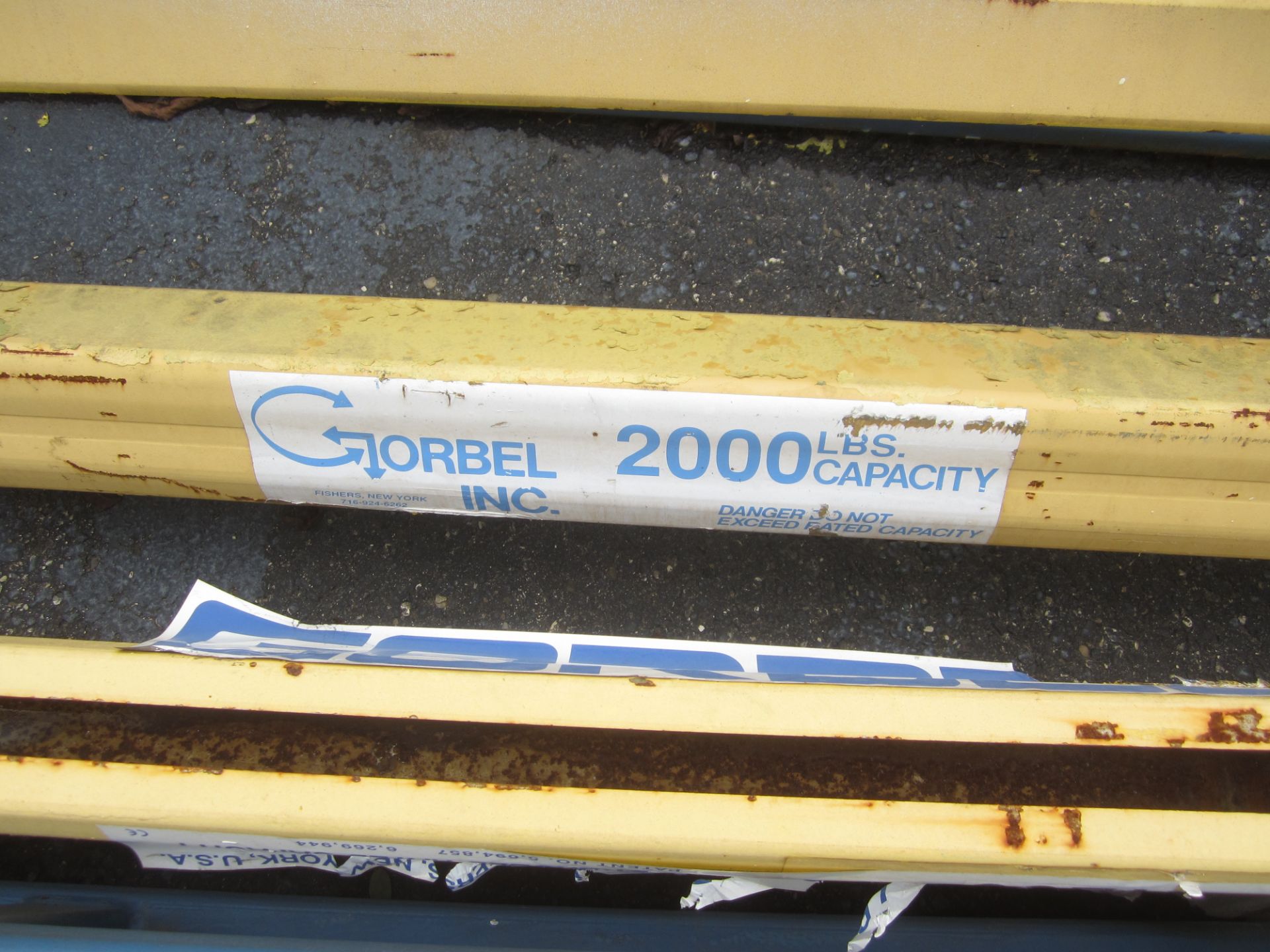 (2) Free Standing Gorbel Cranes, with Hoists, (1) 14' X 24' 4-Post, 2,000 Lb., (1) 20' X 36' 6-Post - Image 7 of 9