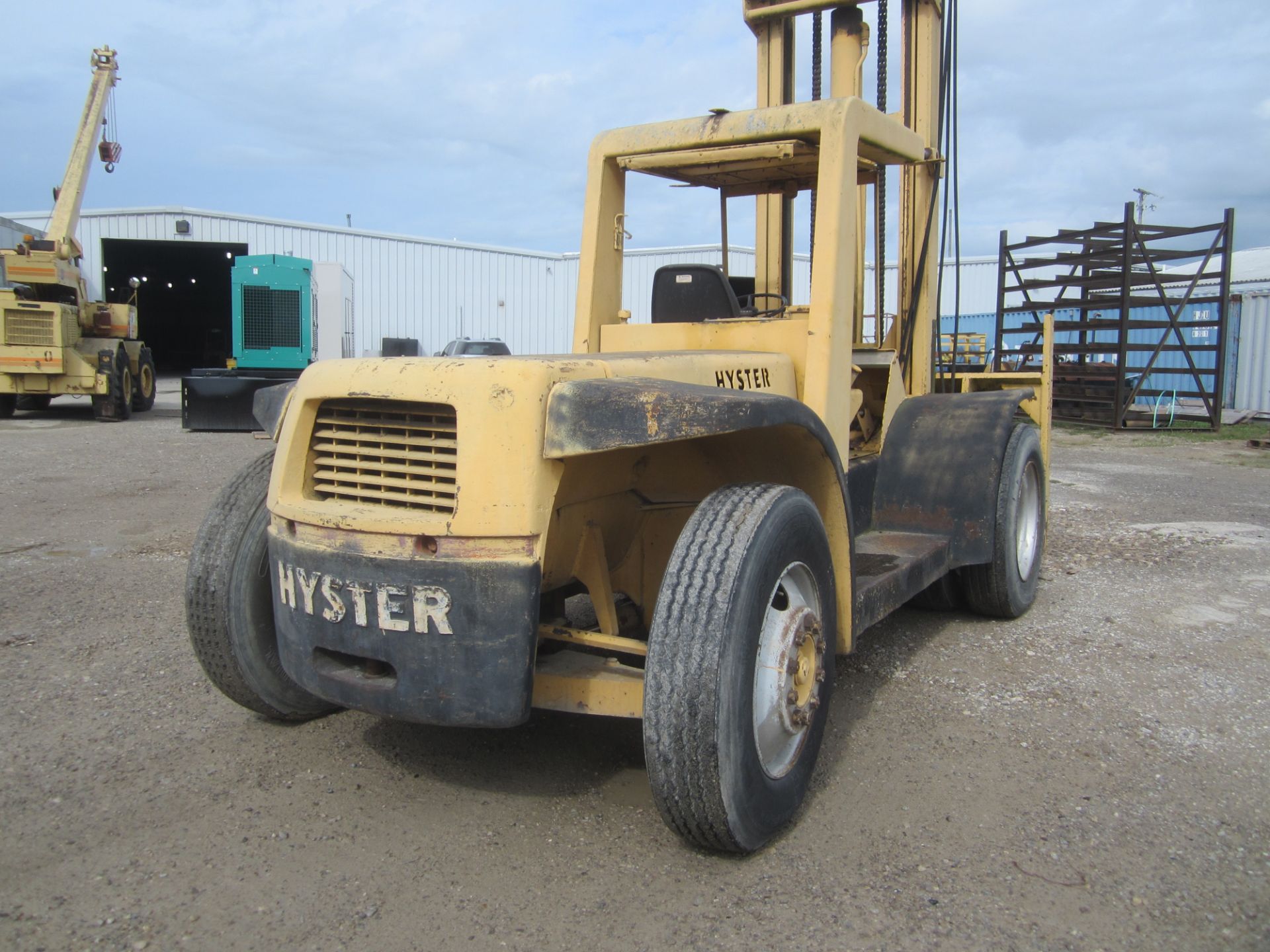 Hyster Yard Fork Lift, s/n B7P3454K, Estimated 18,000 Lb. Capacity, Diesel, Pneumatic Tires, Dual - Image 5 of 18