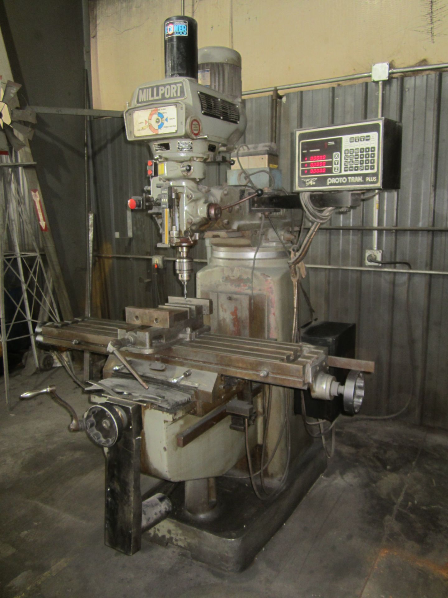 Millport Model 3VKH CNC Vertical Mill, s/n 2033, With Prototrak Plus 2-Axis CNC Control, 10" X 50" - Image 5 of 11