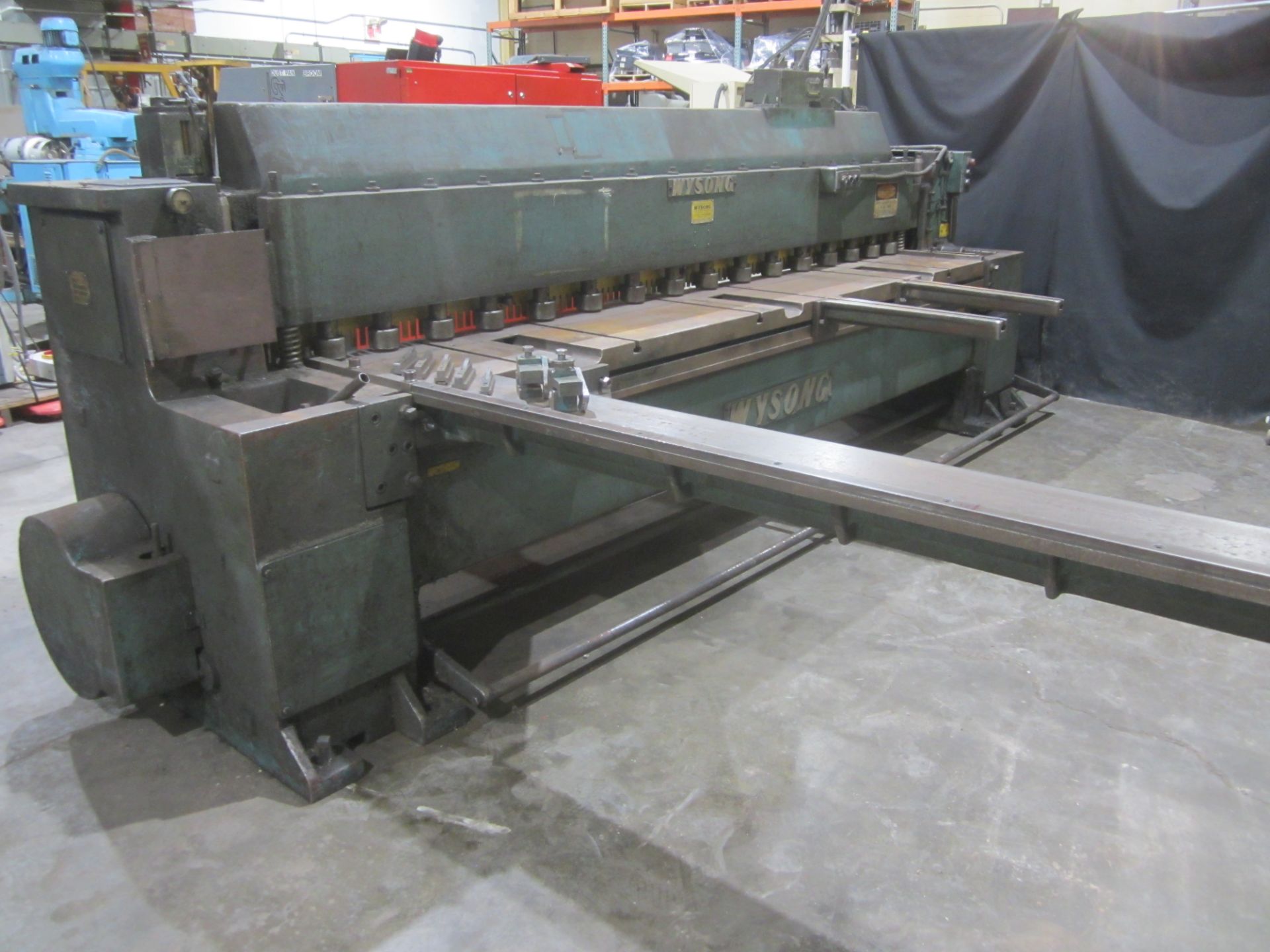 Wysong Model 1025 Power Squaring Shear, s/n P37-377, 10' X 1/4", 10' Squaring Arm, 36" Front - Image 10 of 25