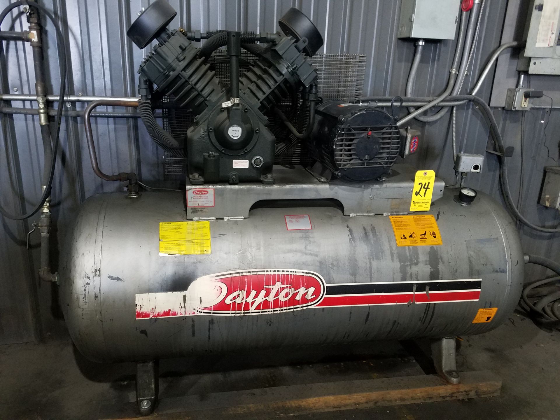 Dayton Model 5F-233A Air Compressor, 10 HP, 2-Stage, Tank Mounted, 230/460/3