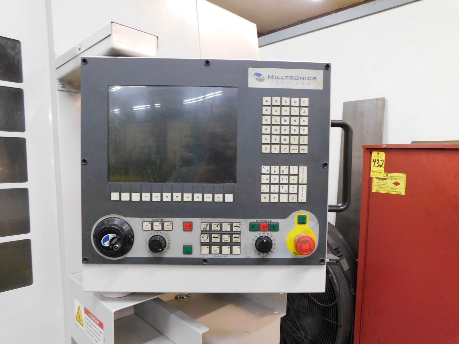 Milltronics Model VM-22 CNC Vertical Machining Center, s/n 12130, Series D, Centurian 7200 CNC - Image 3 of 15