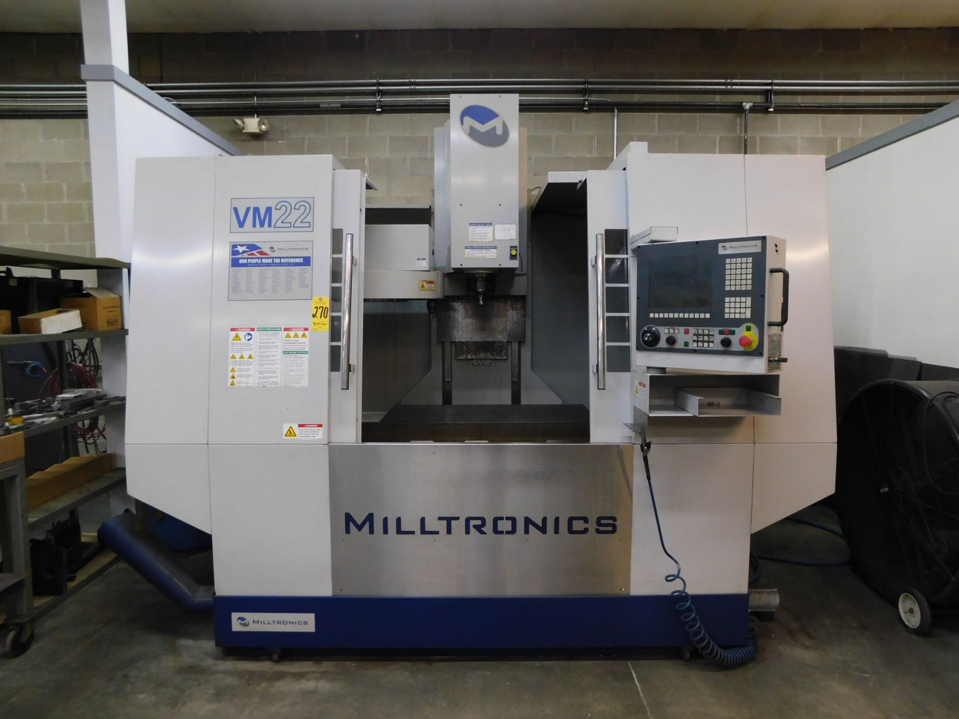 Milltronics Model VM-22 CNC Vertical Machining Center, s/n 12130, Series D, Centurian 7200 CNC