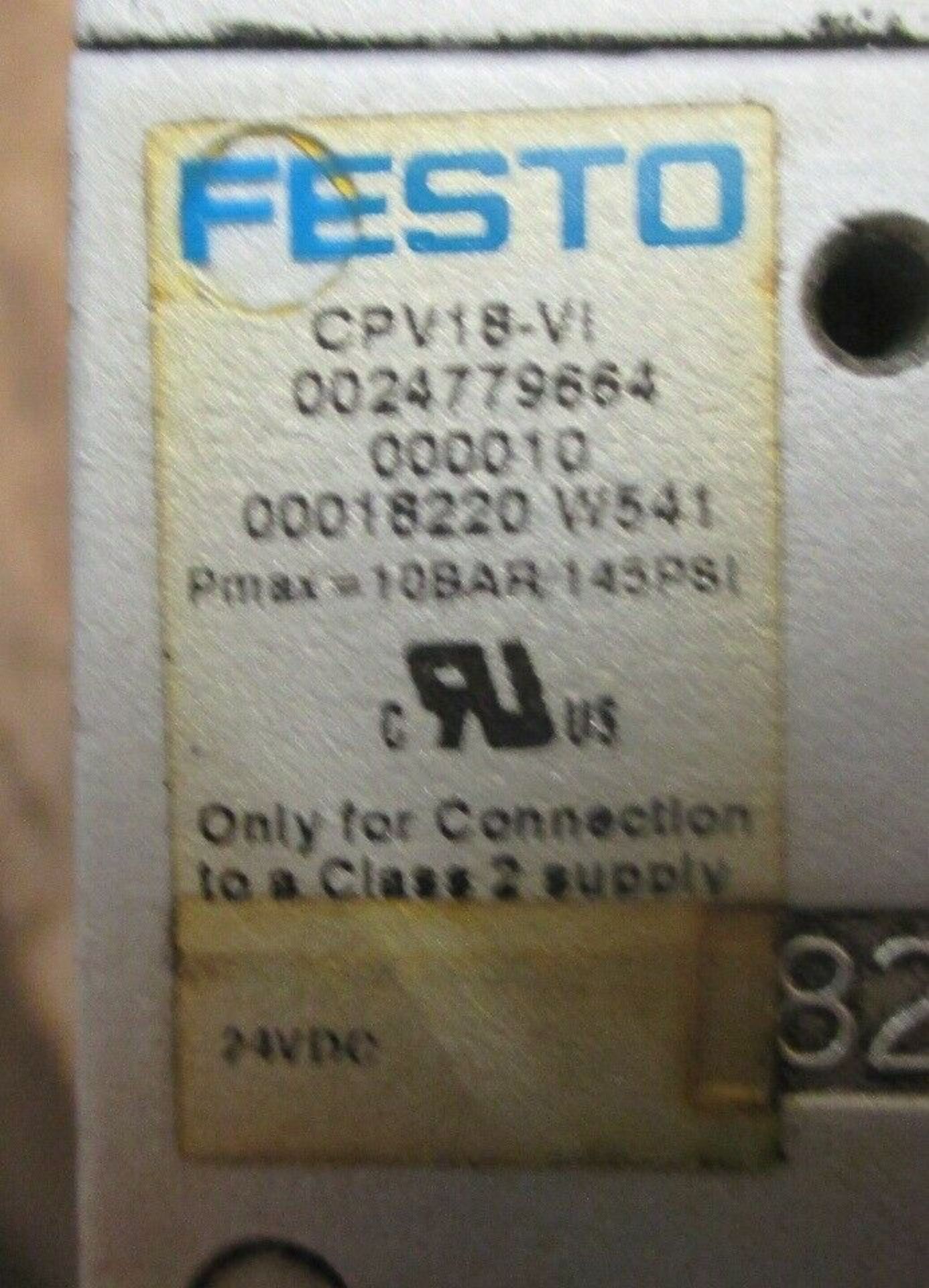 Festo Valve Model: CPV18-VI 24VDC - Image 6 of 6