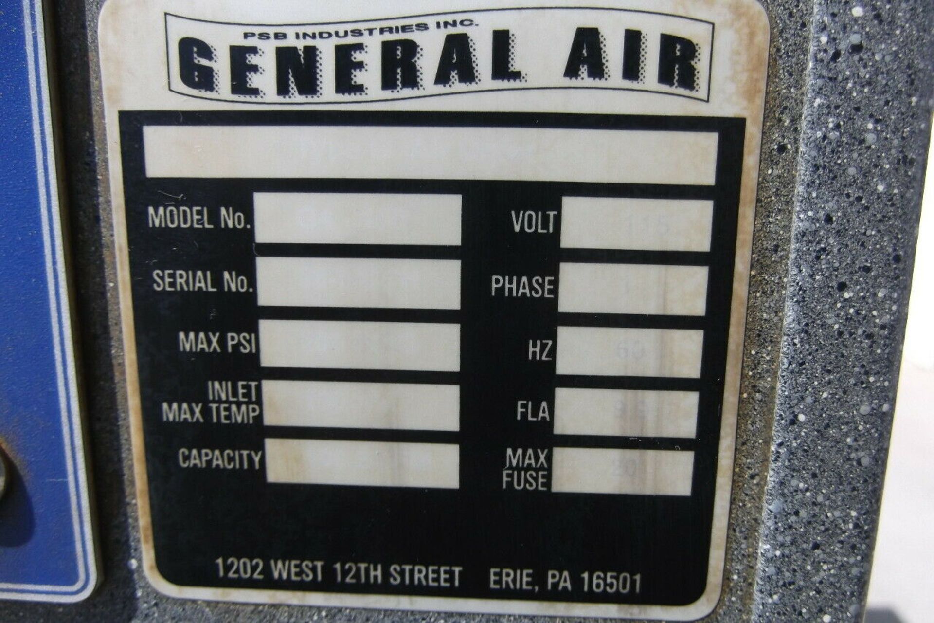 PSB Industries Four Star General Air Dryer 115V 1Phase - Image 6 of 6