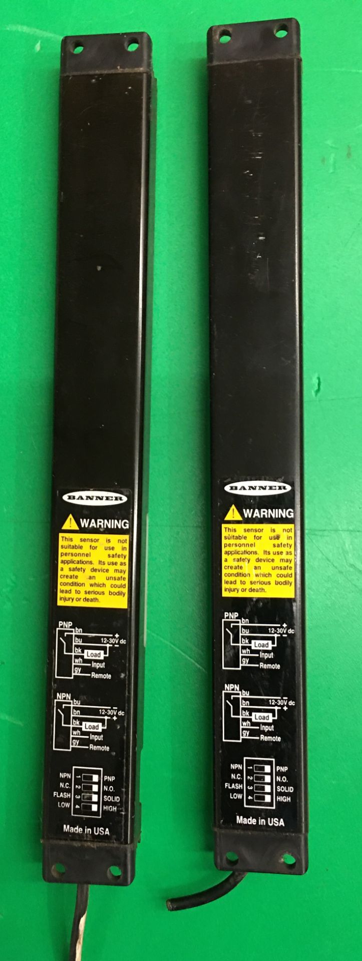 BANNER Engineering Photoelectric 2M QD 8 Channel / 5 Pin Pigtail, Lot of 2, Model PDV225Q, 12-30 VDC - Image 2 of 3