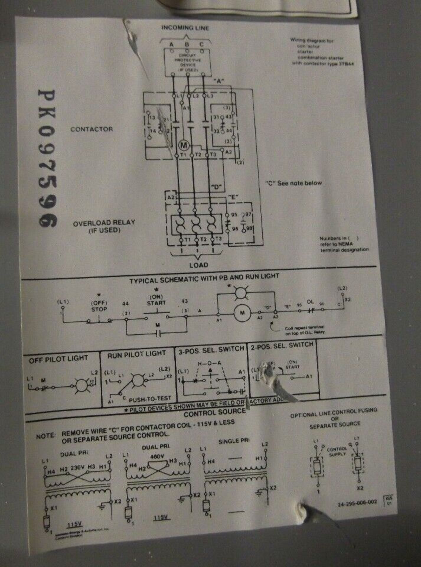 Siemens COMBINATION STARTER Cabinet SIZE-1 230V - Image 3 of 8