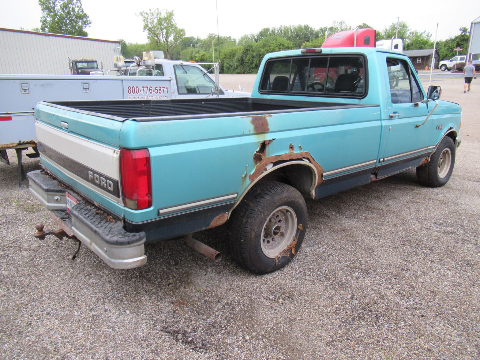 1995 Ford F-150 XLT Pickup Truck, 8' Bed, PW, PL, Auto Cruise, AC, AM/FM, Cassette, Dual Fuel Tanks, - Image 6 of 20