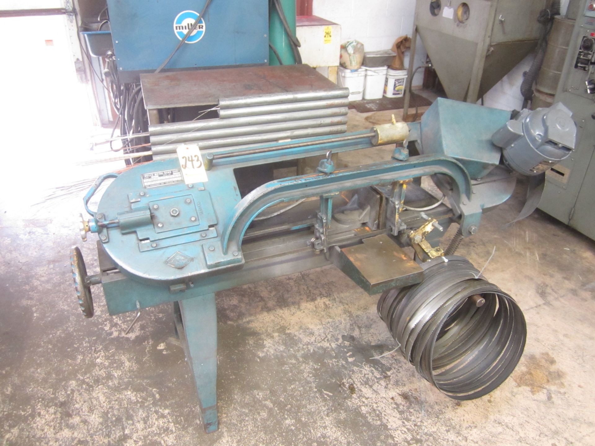 Wells 8M Horizontal Band Saw, s/n 15203, with Extra Blades - Image 2 of 3