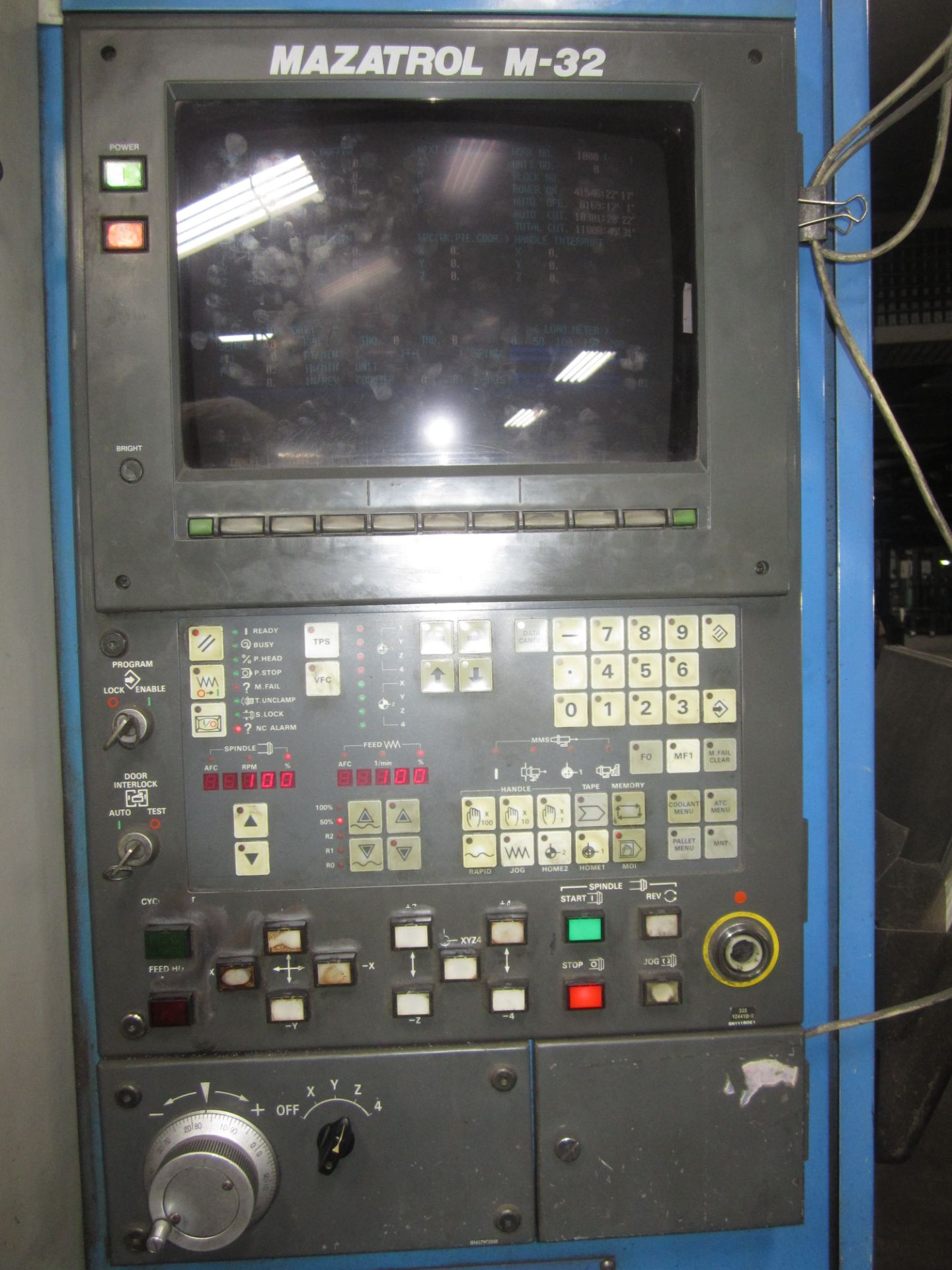 Mazak Model AJV-35/80 CNC Vertical Machining Center, s/n 74343, New 19988, Mazatrol M-32 CNC - Image 7 of 19