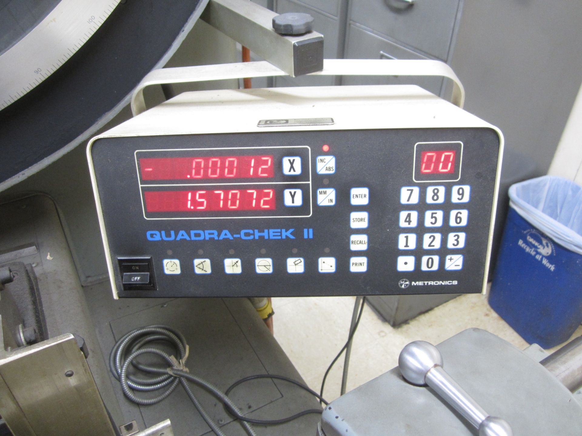 Excello Model 30-826. 30" Optical Comparator, s/n 82603 342, Power Elevation to Table, Quadra Chek - Image 4 of 6