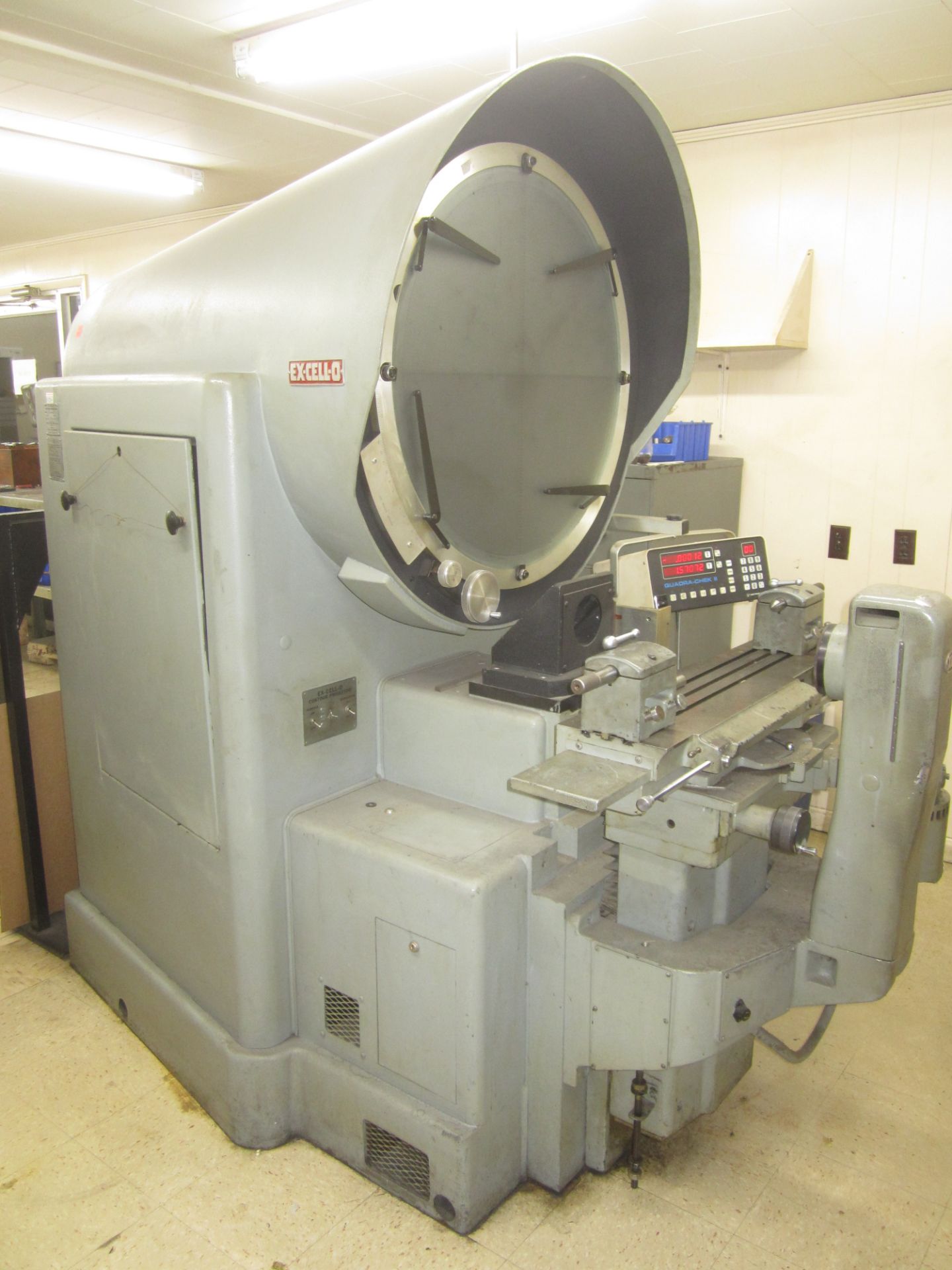 Excello Model 30-826. 30" Optical Comparator, s/n 82603 342, Power Elevation to Table, Quadra Chek